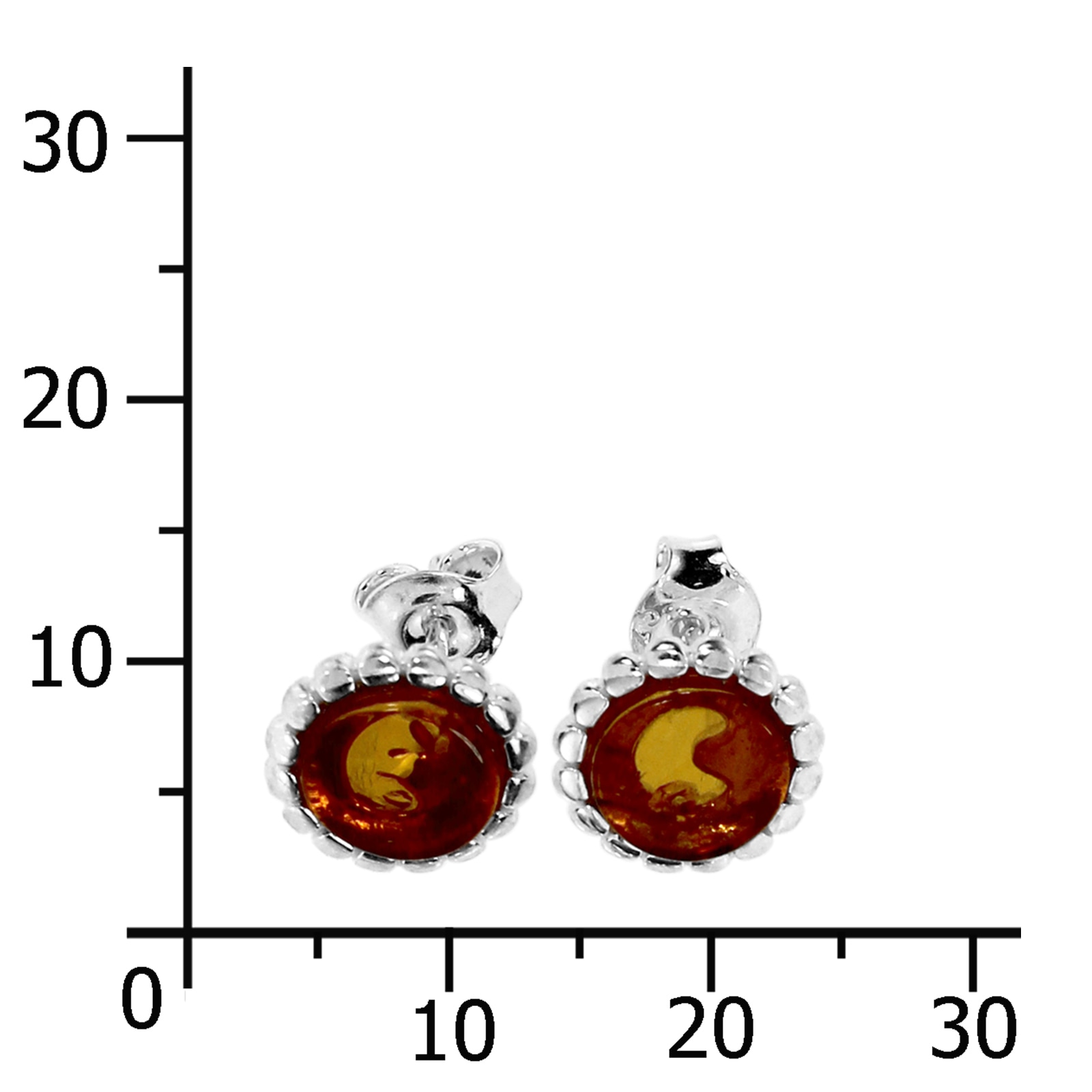 OSTSEE-SCHMUCK Paar Ohrstecker »- Tiana - Silber 925/000 - Bernstein«