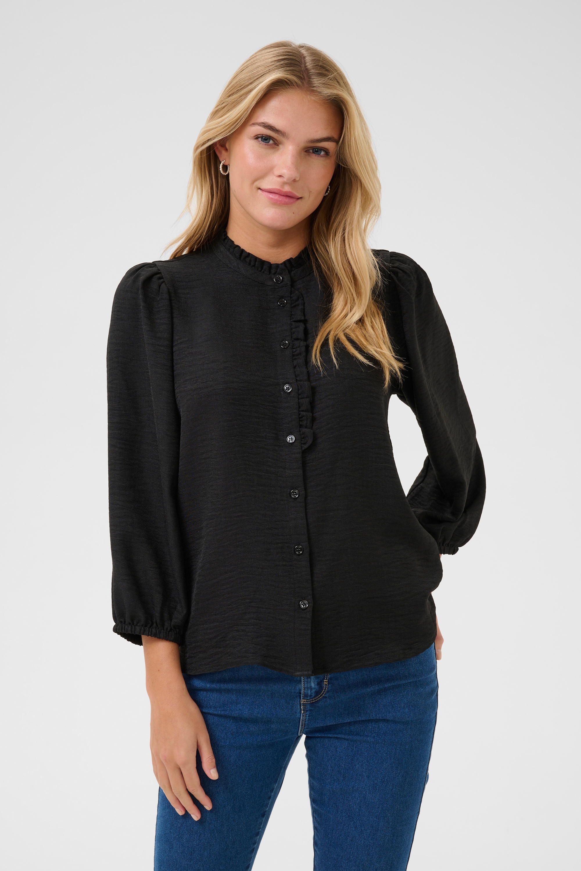 KAFFE Langarmbluse »Langarm-Bluse KAellen«