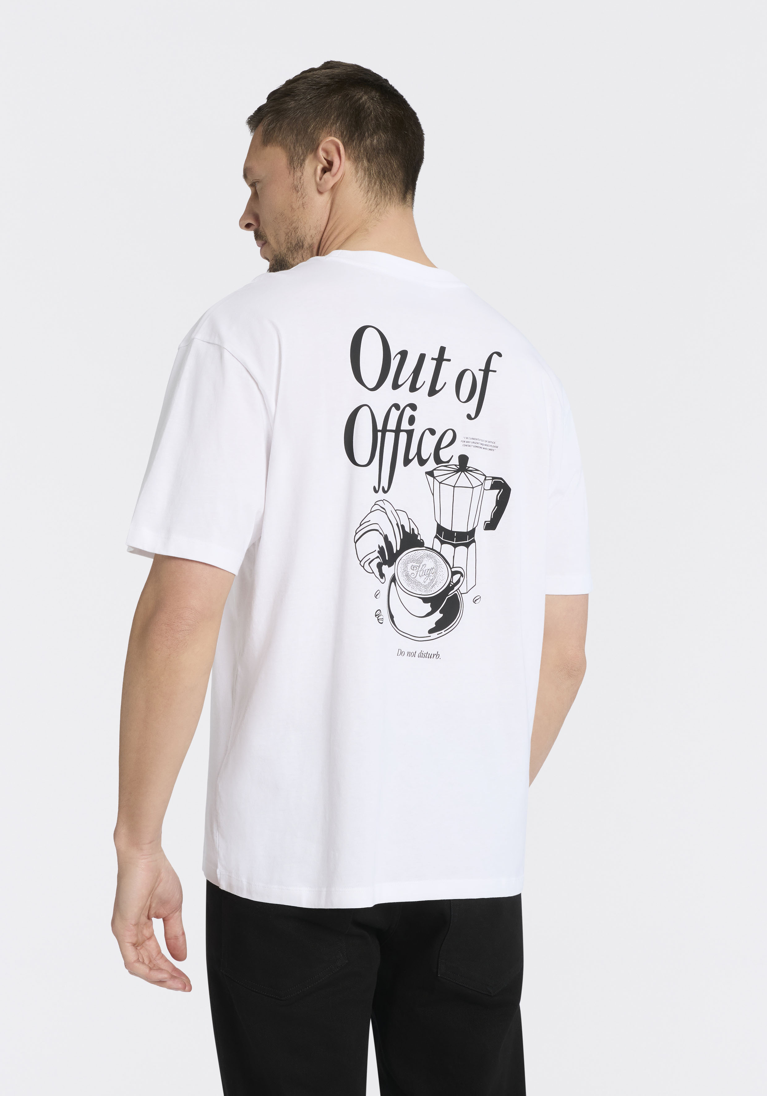 HUGO T-Shirt "Oversized Tee" mit Print, Rundhals