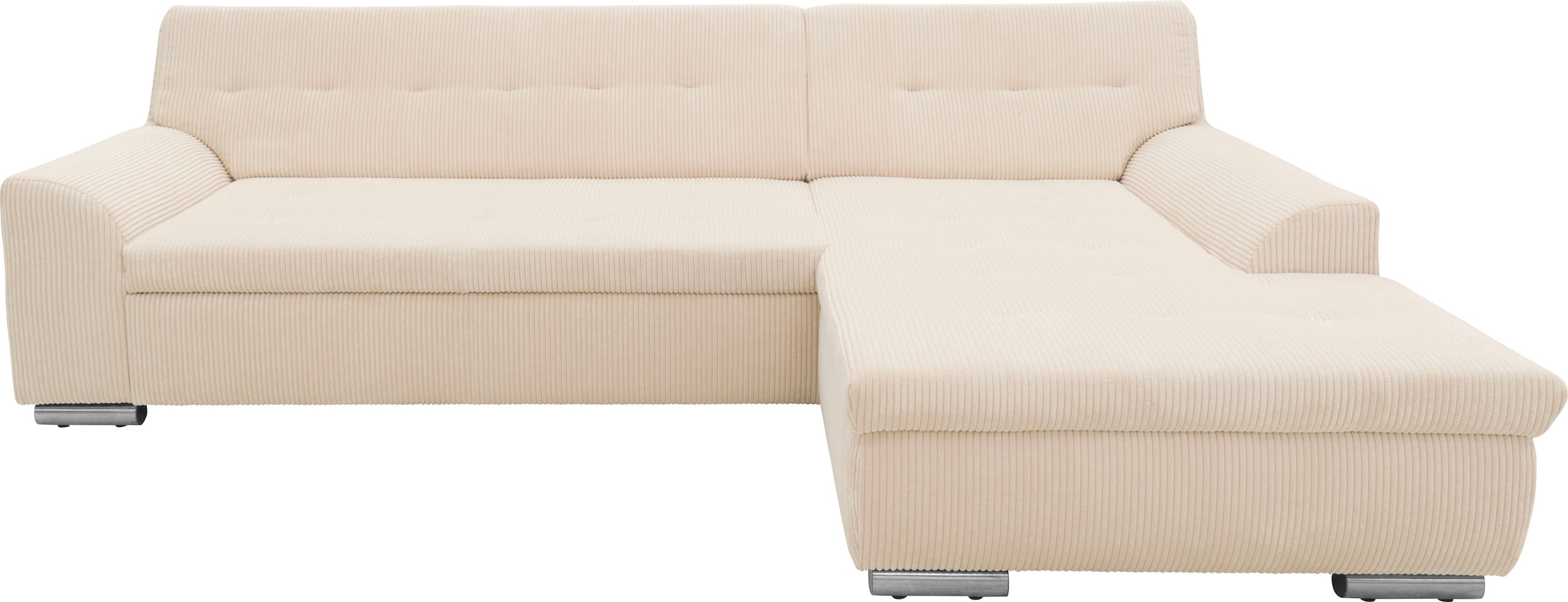 DOMO collection Ecksofa Treviso, wahlweise mit Bettfunktion, incl. Zierkissen