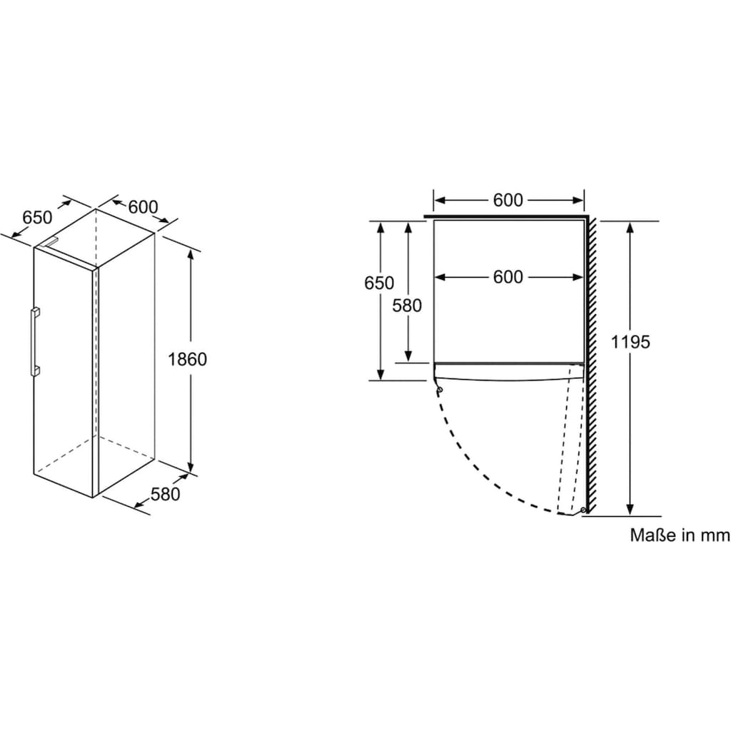 SIEMENS Gefrierschrank »GS36NAIDP«, iQ500, 186 cm hoch, 60 cm breit