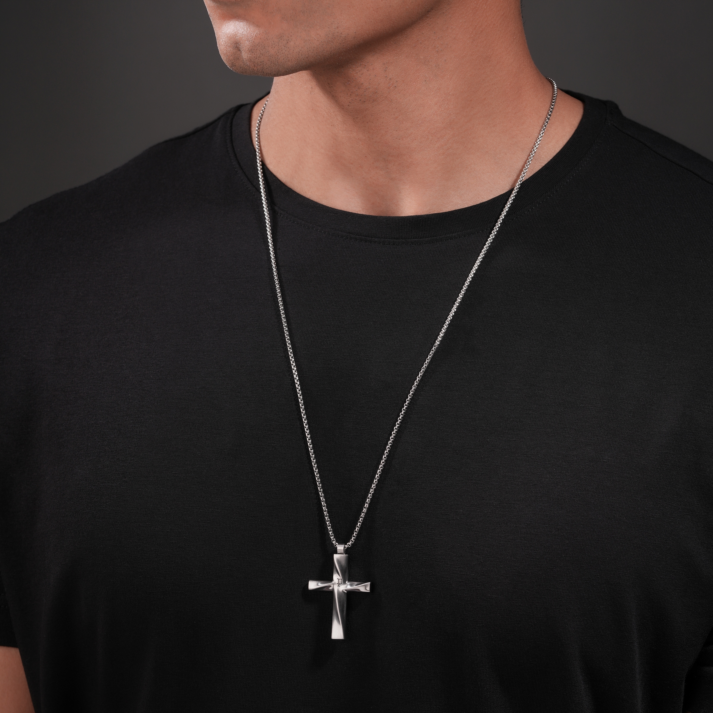Police Kette mit Anhänger »Contorto Kreuz«