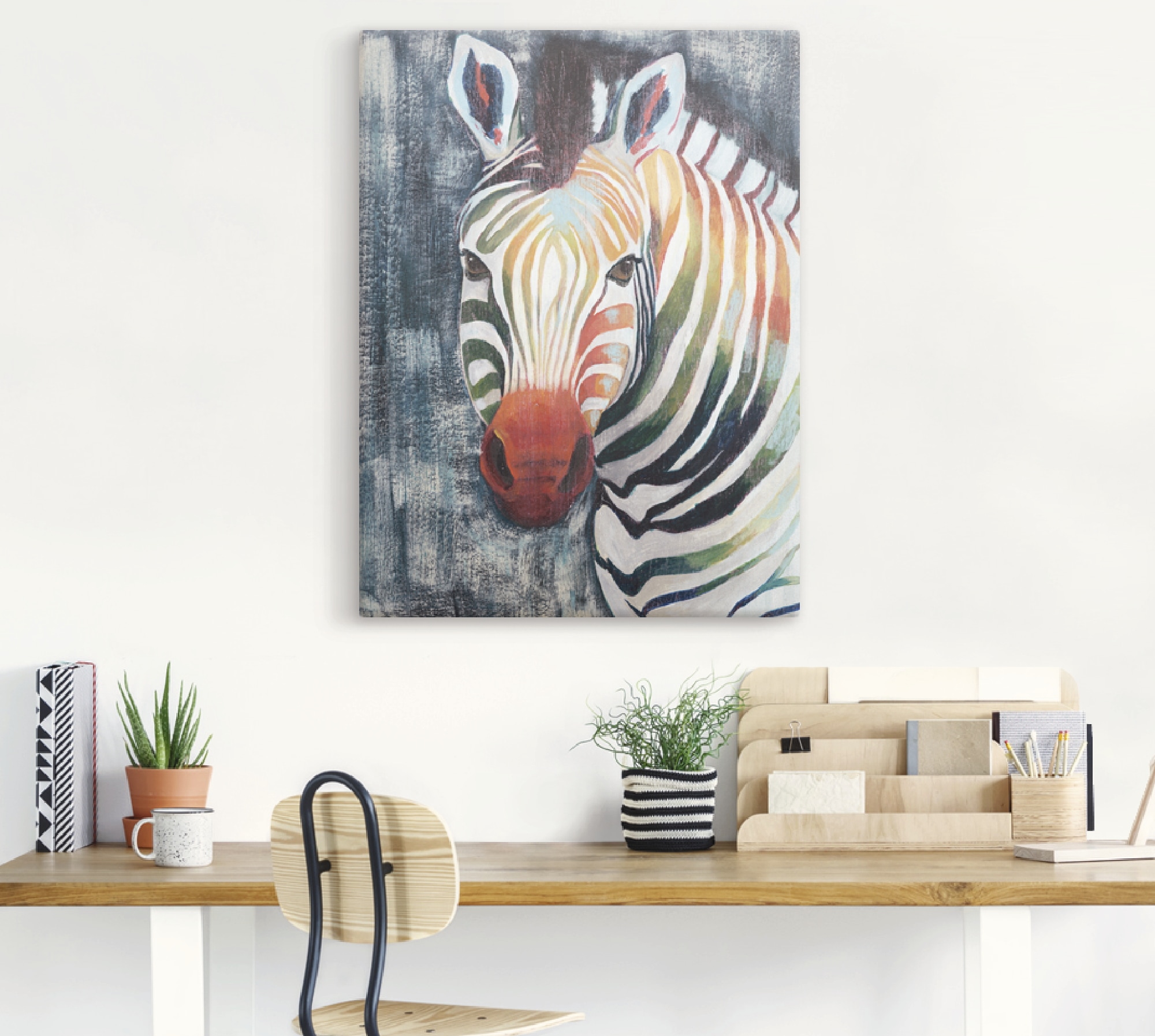 Artland Wandbild »Prisma Zebra II«, Wildtiere, (1 St.), als Leinwandbild, Poster in verschied. Größen