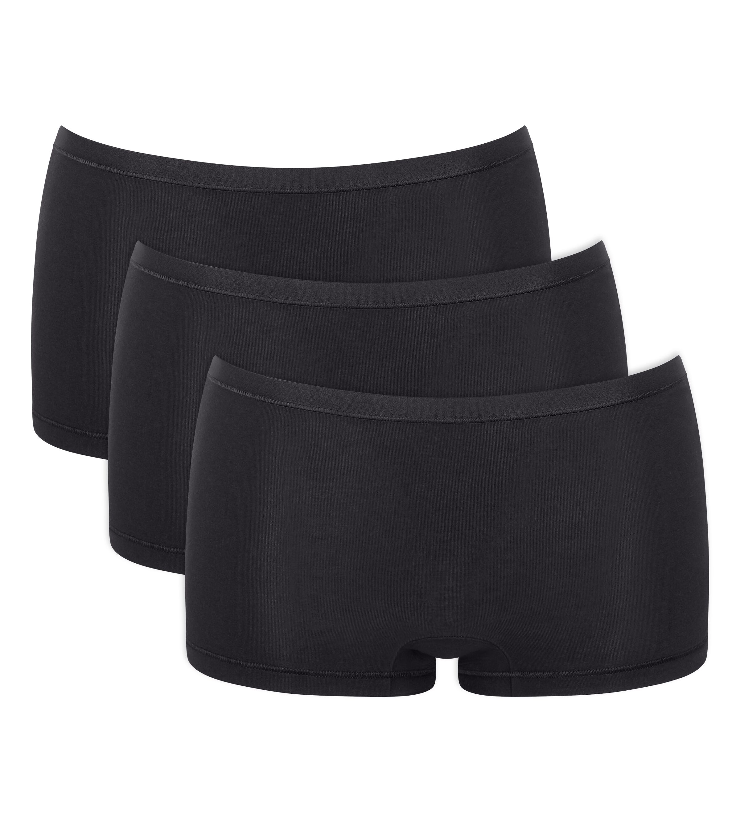 Sloggi Panty "Go Daily Cotton" 3er Pack, Glanz-Effekt Details, Elastisch, Bequem, Baumwollmix