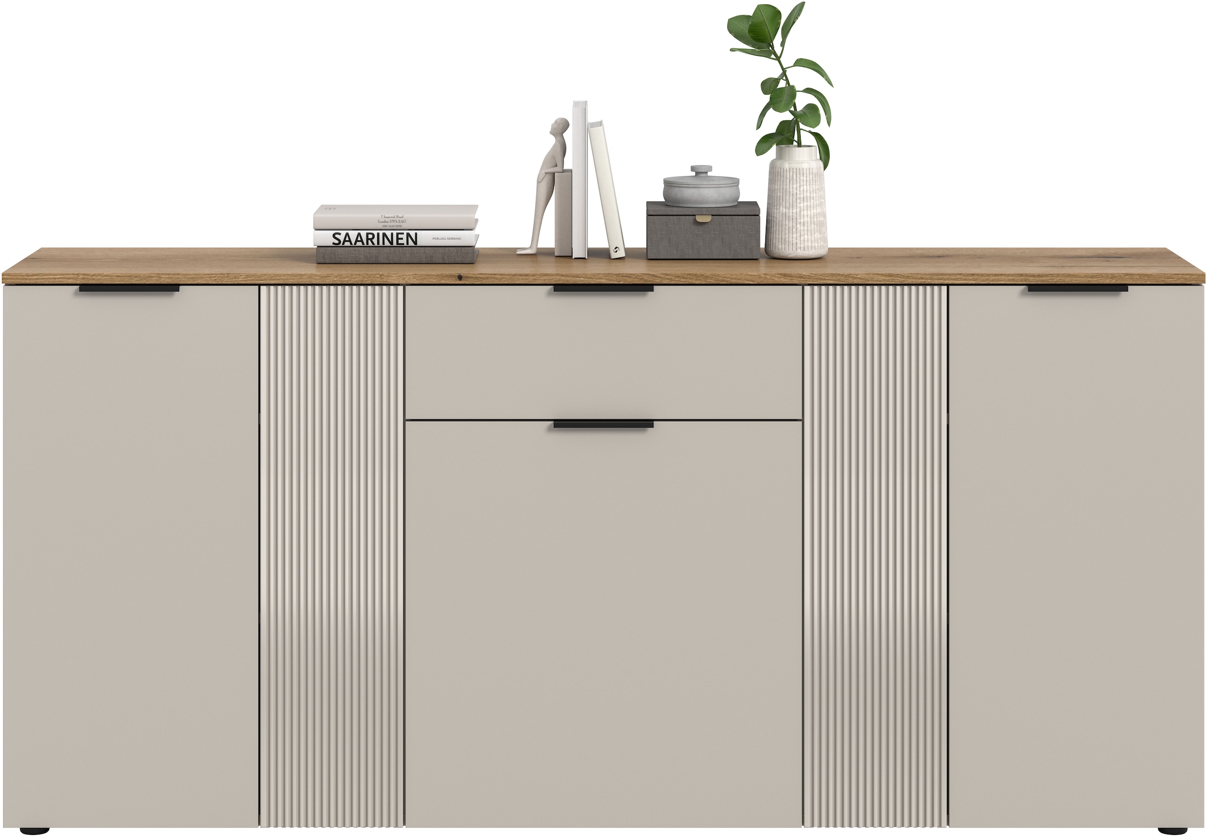 Home affaire Sideboard »EDIL, Breite 140 cm, 2 Türen, 4 Schubkästen, 2 Einlegeböden, 3 Fächer« Garderobenschrank, Schuhschrank, Schuhkommode, Kommode, Anrichte