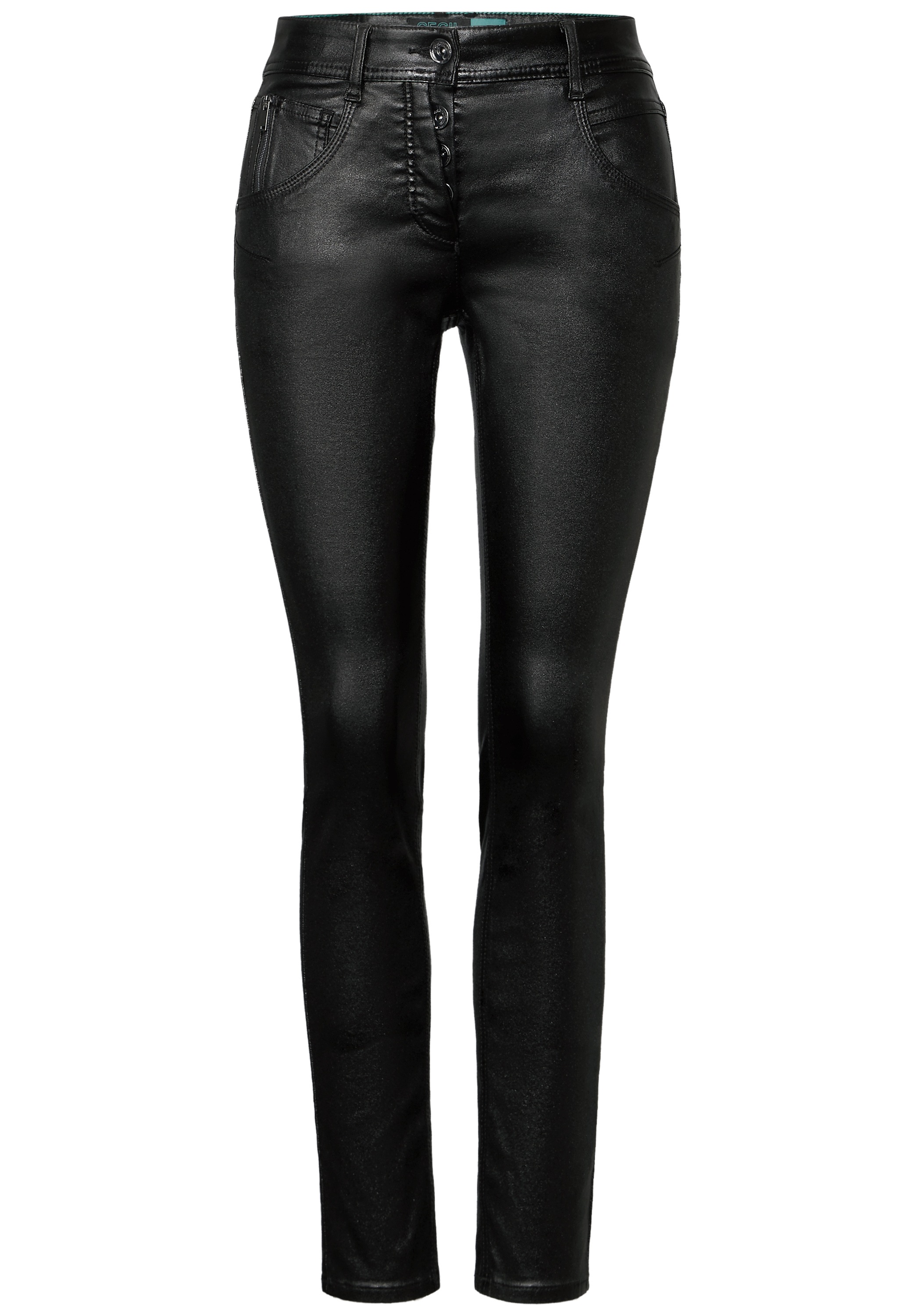STREET ONE Lederimitathose, 5-Pocket-Style
