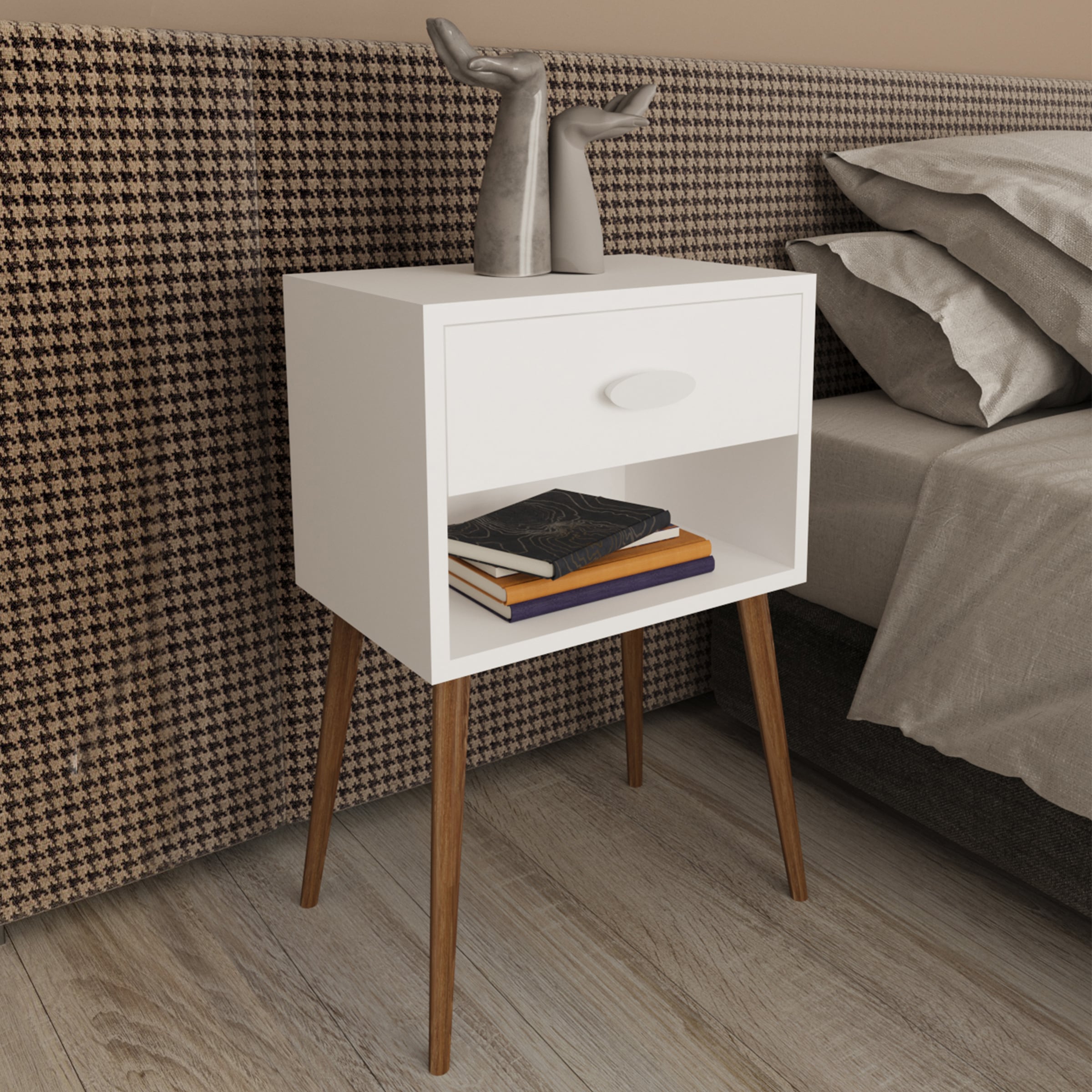 VCM Nachttisch »Holz Nachttisch Beistelltisch Schublade Singol XL«