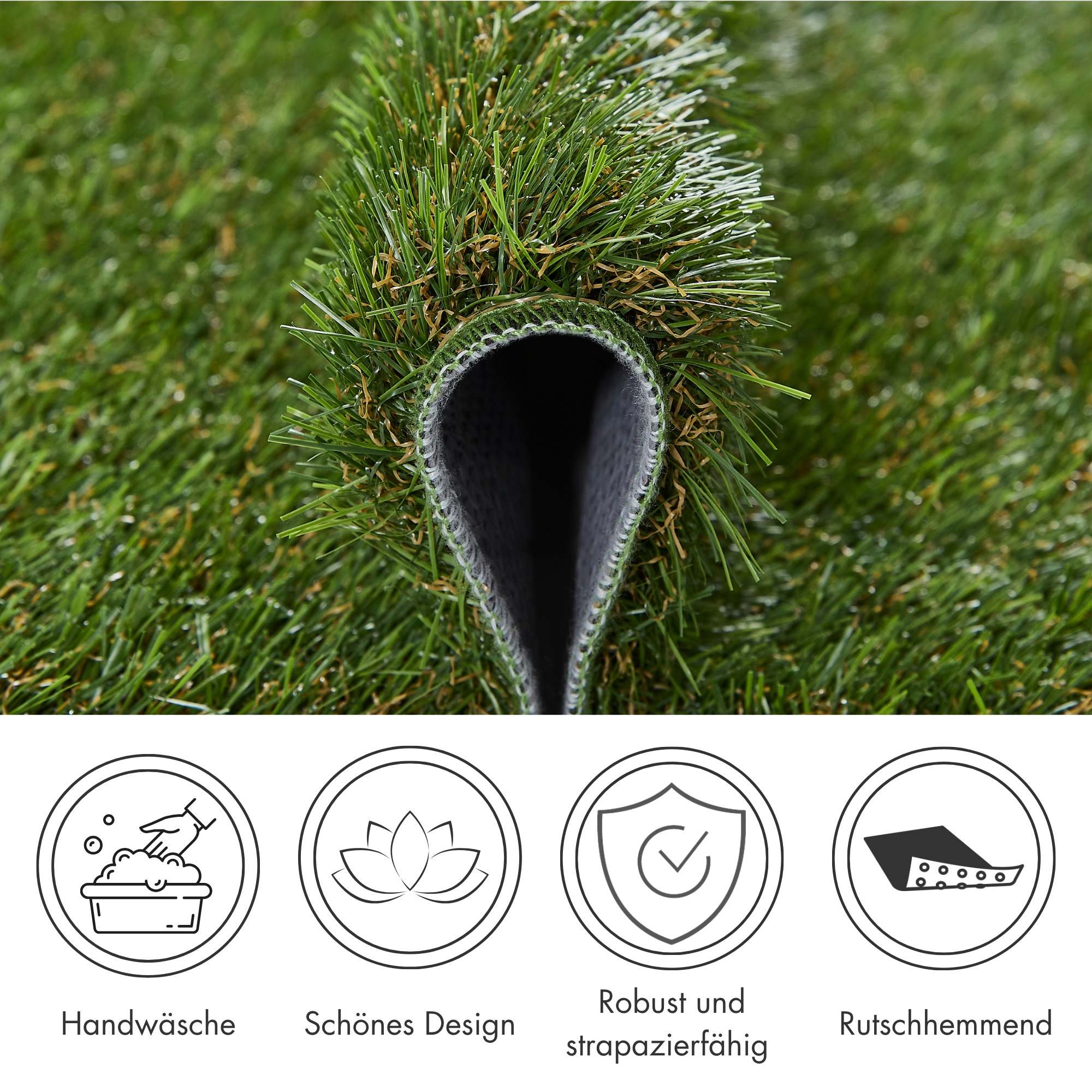 Andiamo Tischläufer »Kuba, Tischdeko« 30/140 cm, Kunstrasen, natürliche Optik, waschbar, Osterdeko