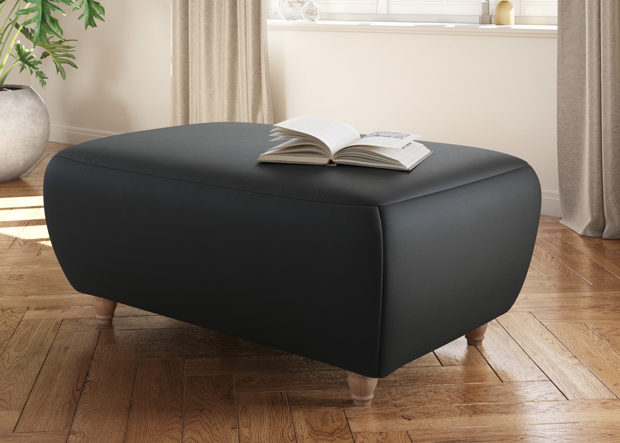 Home affaire Polsterhocker "Boston" 1 Stk. tlg. in 4 Bezugsqualitäten, auch günstig online kaufen