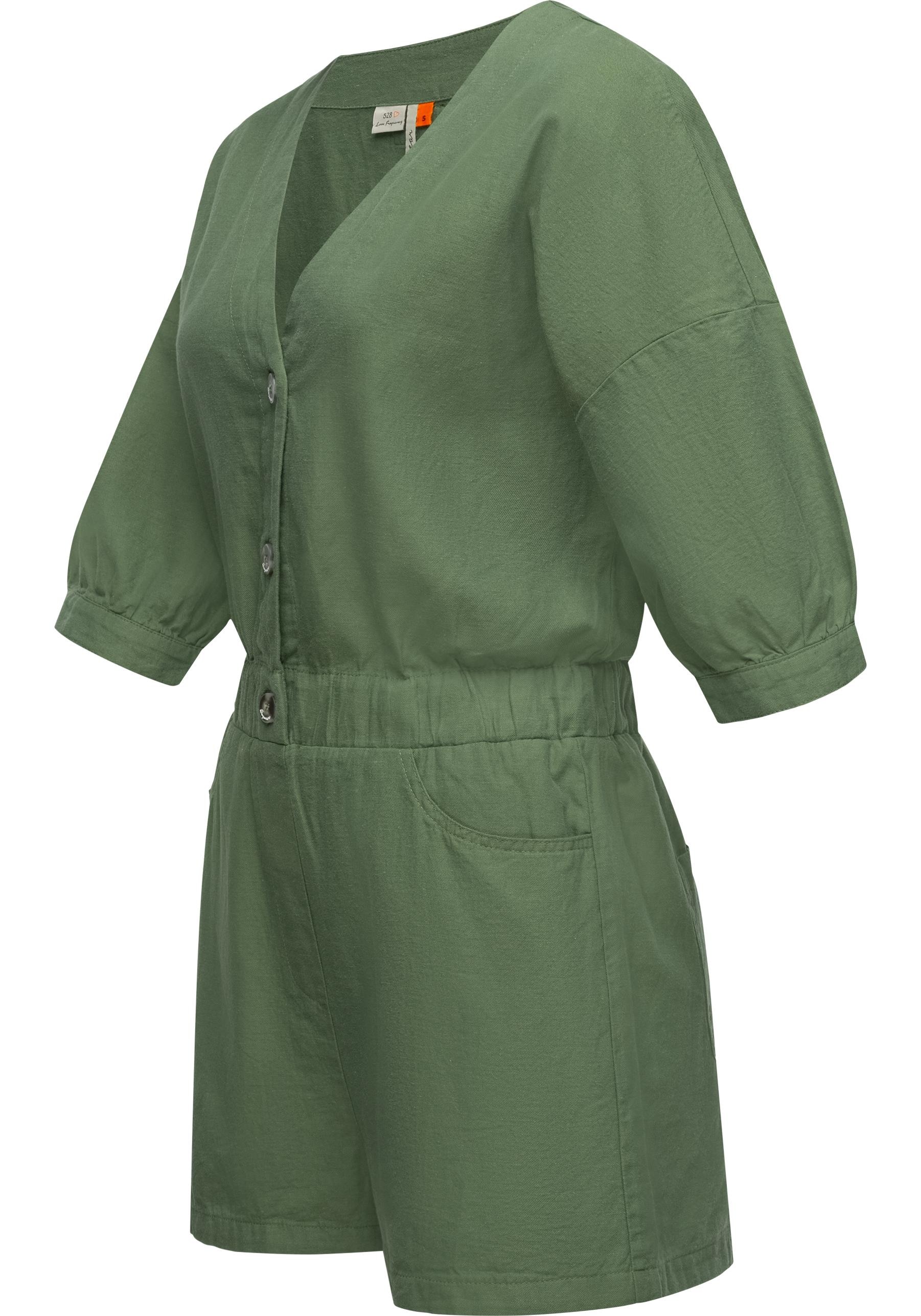 Ragwear Jumpsuit "Ipsie", schicker, kurzer Damen Overall in Military-Look günstig online kaufen