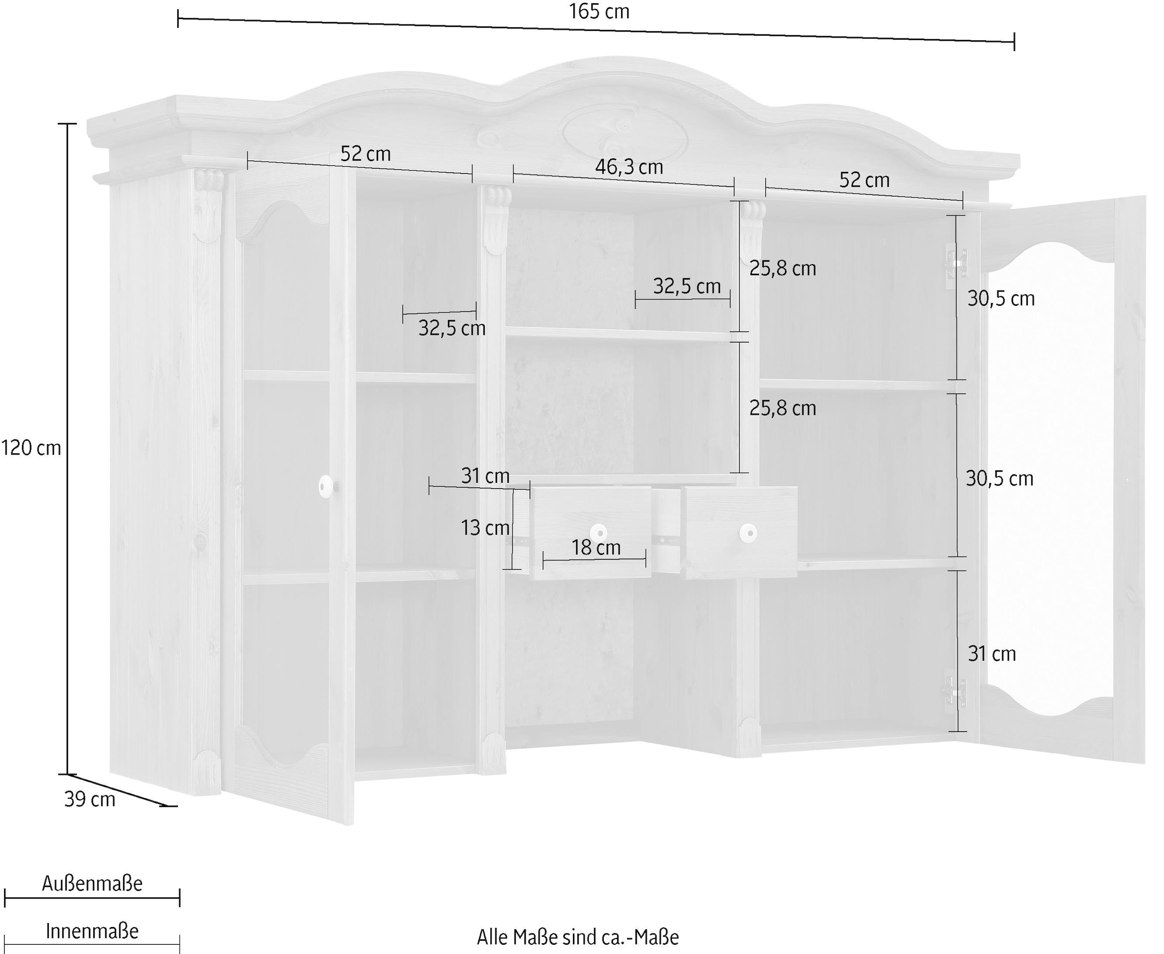 Home affaire Aufsatzschrank »Bavaria«, Breite 165 cm