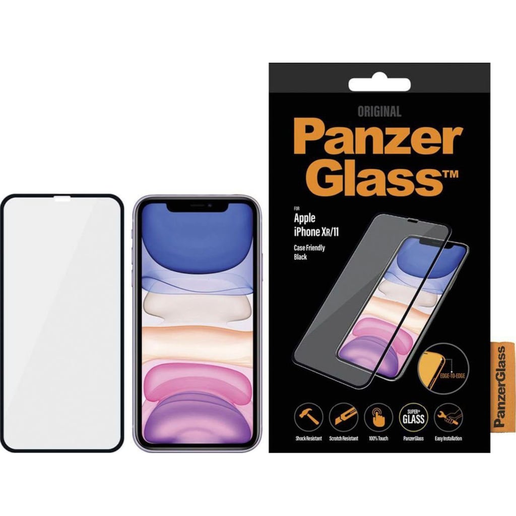 PanzerGlass Displayschutzglas »Edge to Edge Apple iPhone 11, XR CaseFriendly«, für Apple iPhone XR-Apple iPhone 11