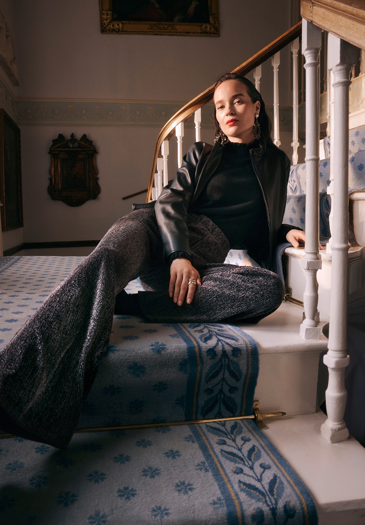 Betty&Co Stoffhose »Betty & Co Stoffhose im Glitzer-Look«, Material