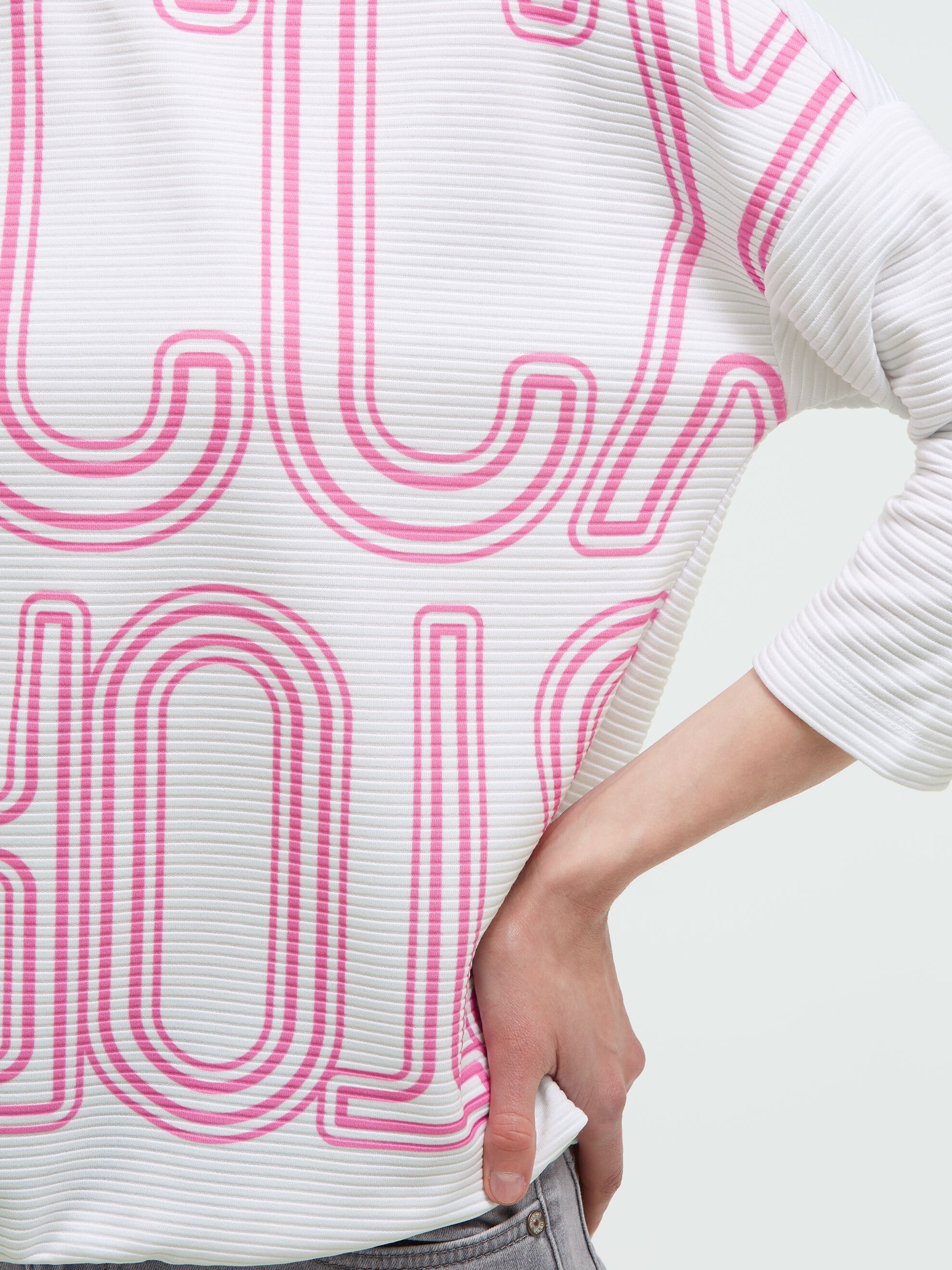 SOCCX 3/4-Arm-Shirt mit elastischem Saum