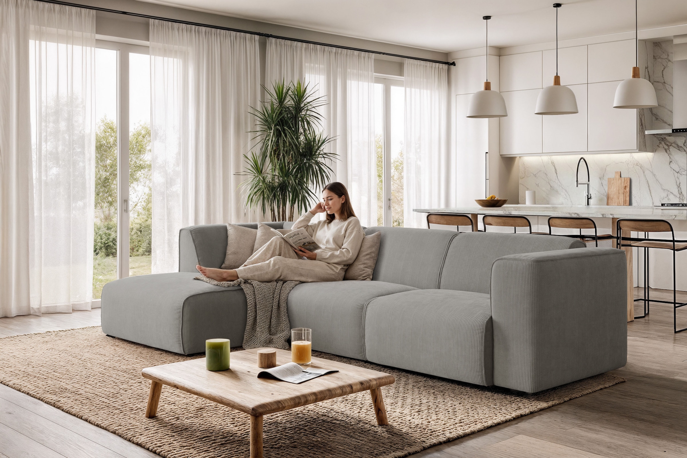 RAUM.ID Ecksofa "Merid L-Form, B: 295 cm - OTTO. Verlässliche Qualität." je günstig online kaufen