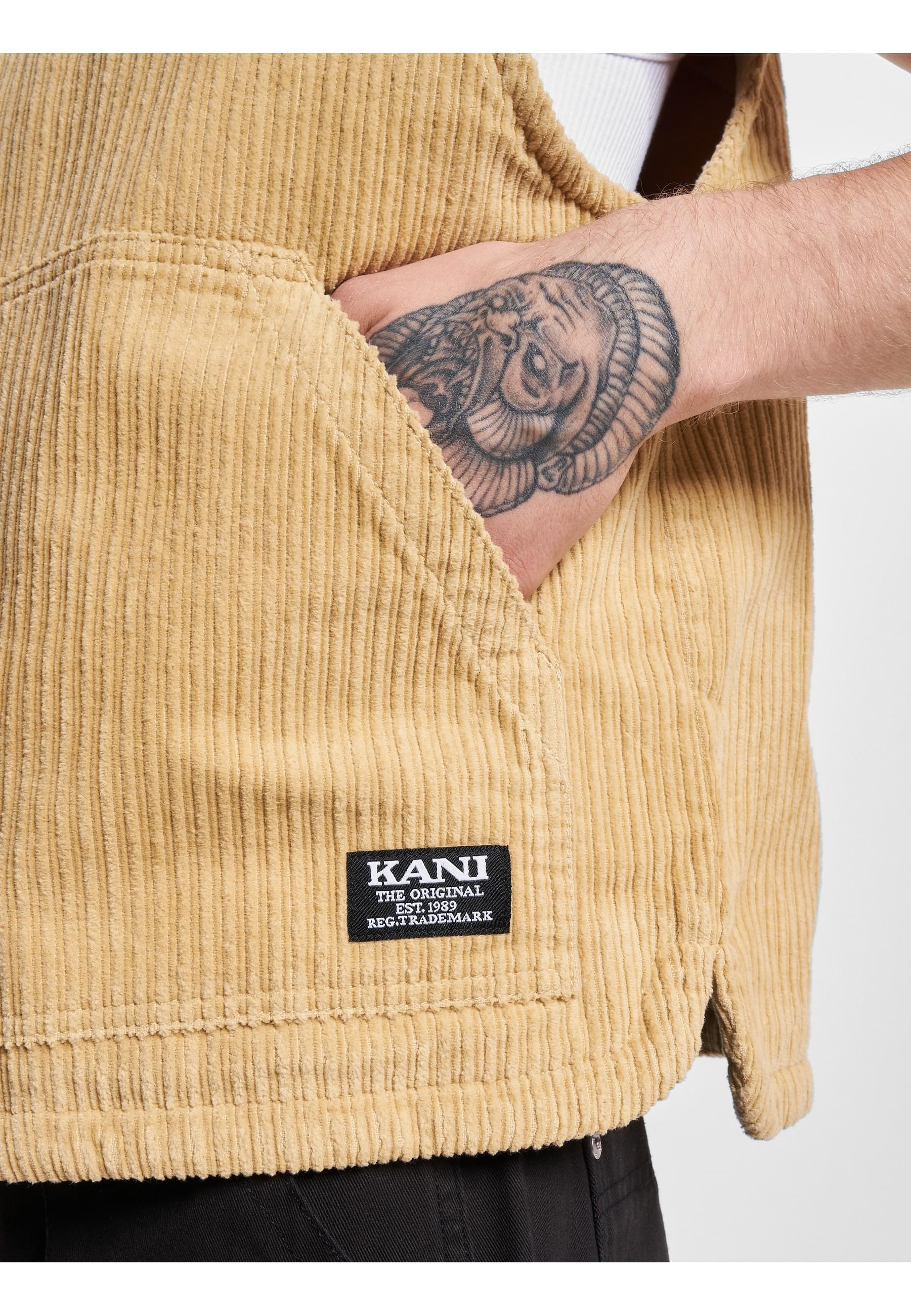 Karl Kani Steppweste »Karl Kani Herren KU233-006-1 KK Chest Signature Corduroy Vest«, (1 tlg.)