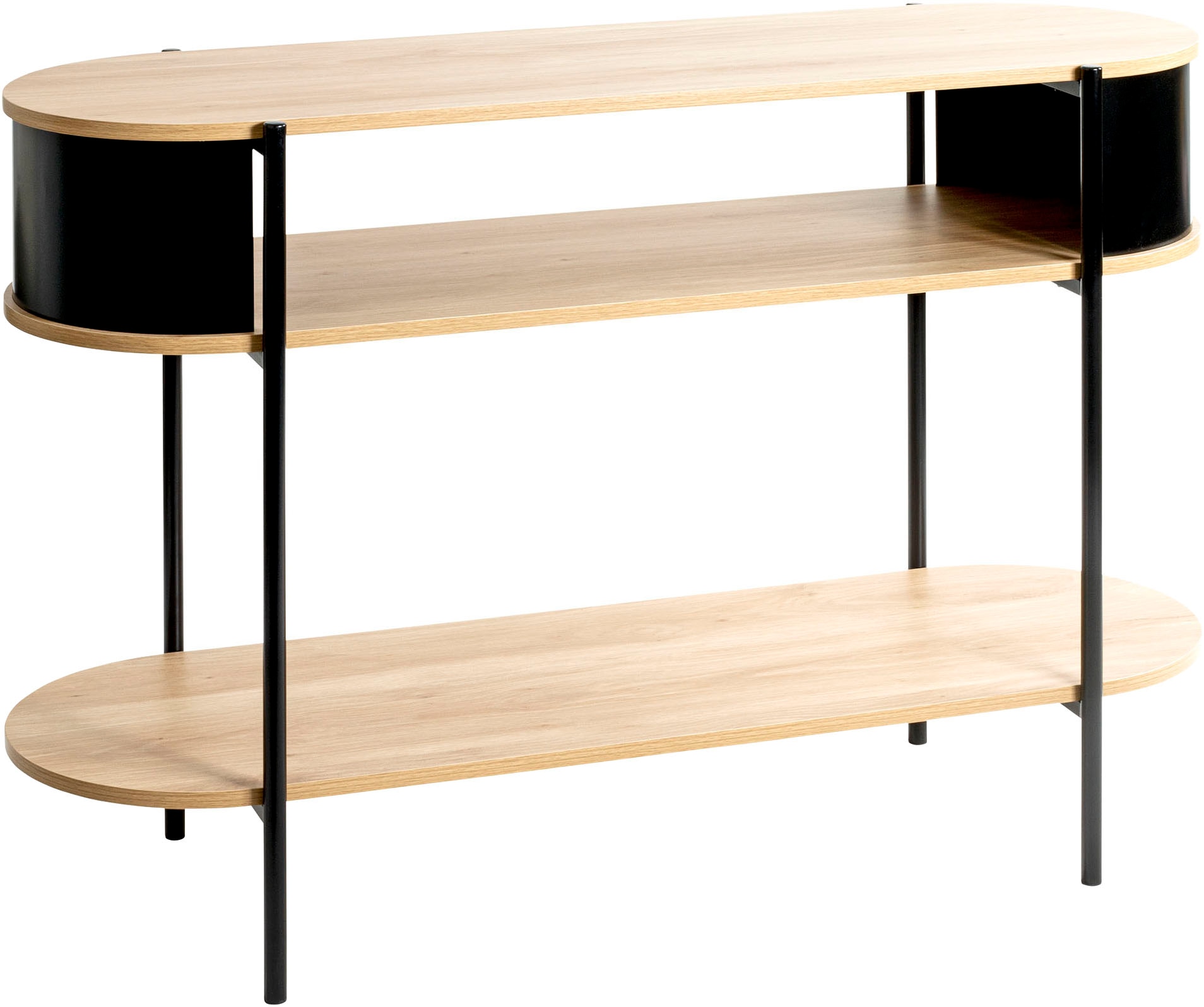 HAKU Konsolentisch »Beistelltisch« 1 Stk. tlg. oval - aus MDF Braun B/T/H 110/39/76 cm