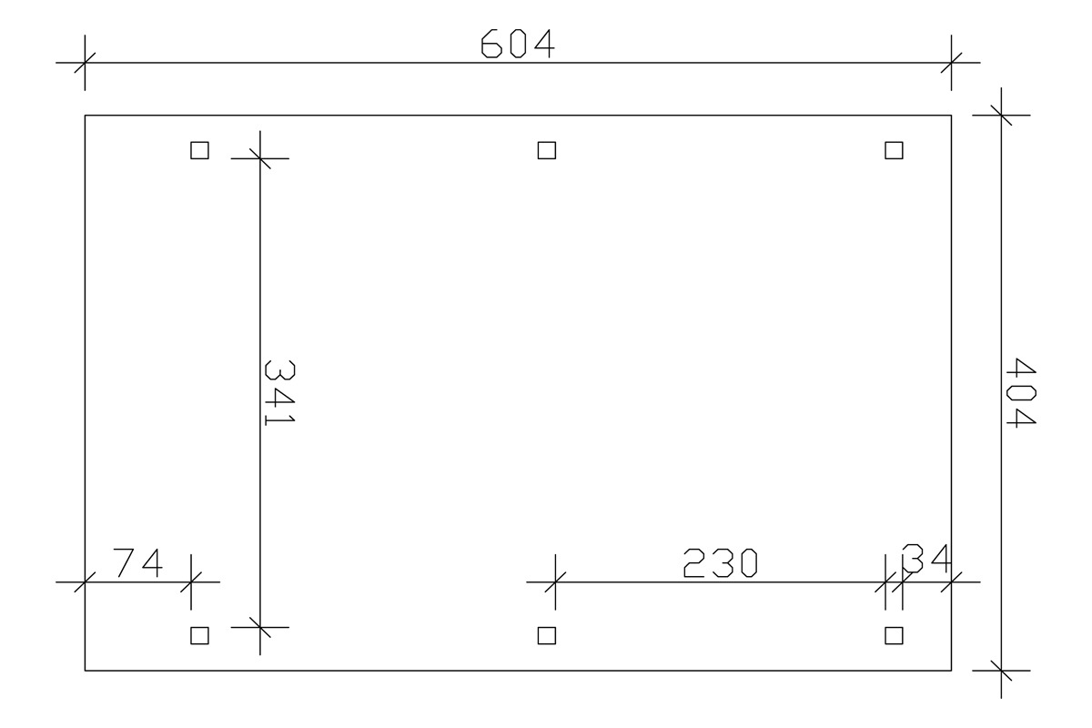 Skanholz Einzelcarport »Emsland«, Leimholz-Nordisches Fichtenholz, 341 cm, braun