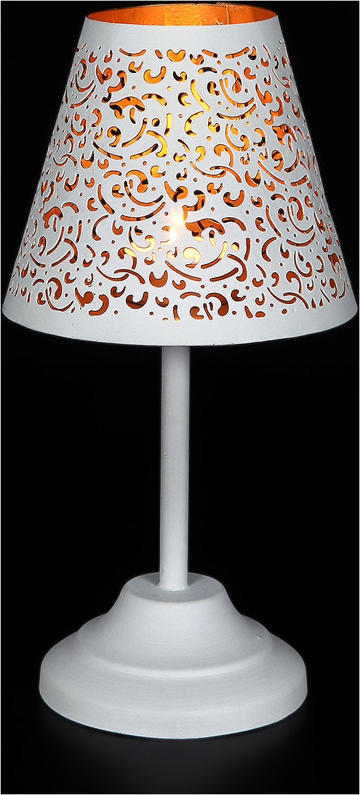 Ambiente Haus Teelichthalter "Teelicht-Lampe in Weiß - (H) 24 cm"