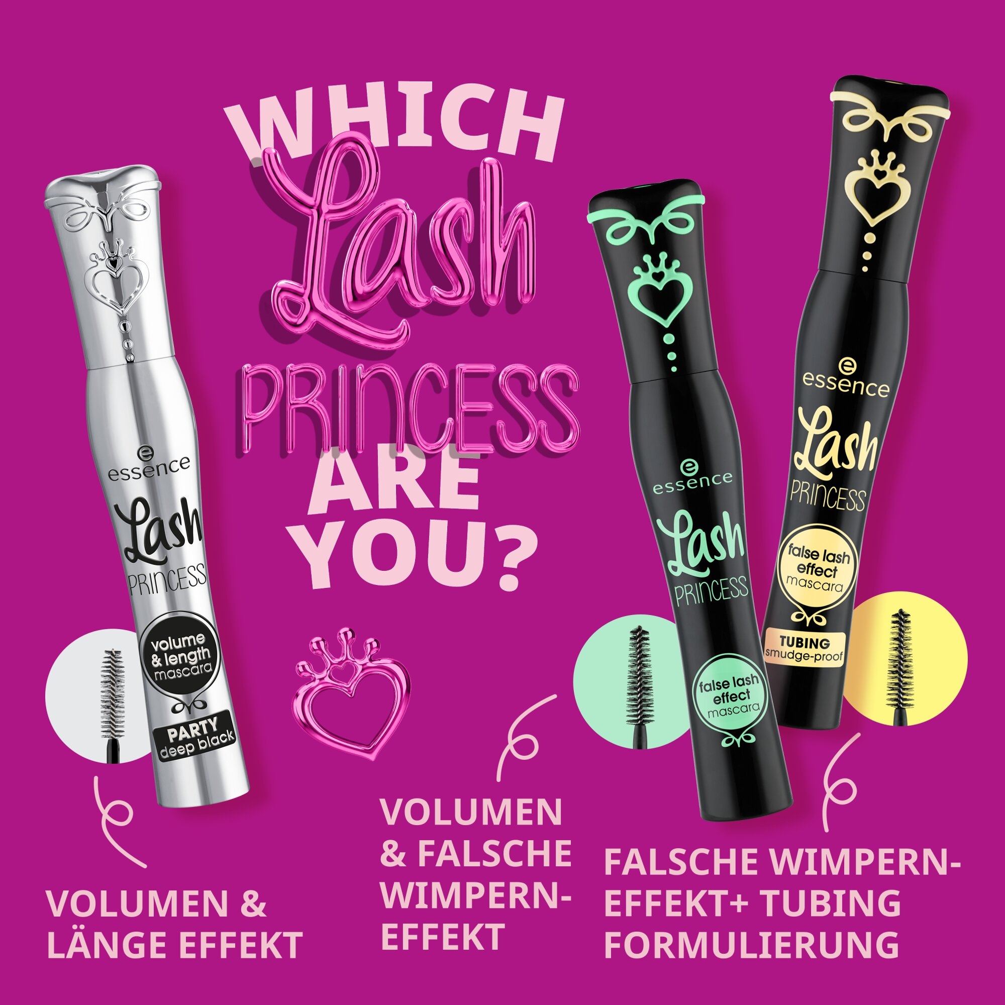 Essence Mascara »Lash PRINCESS volume & length mascara PARTY deep black«