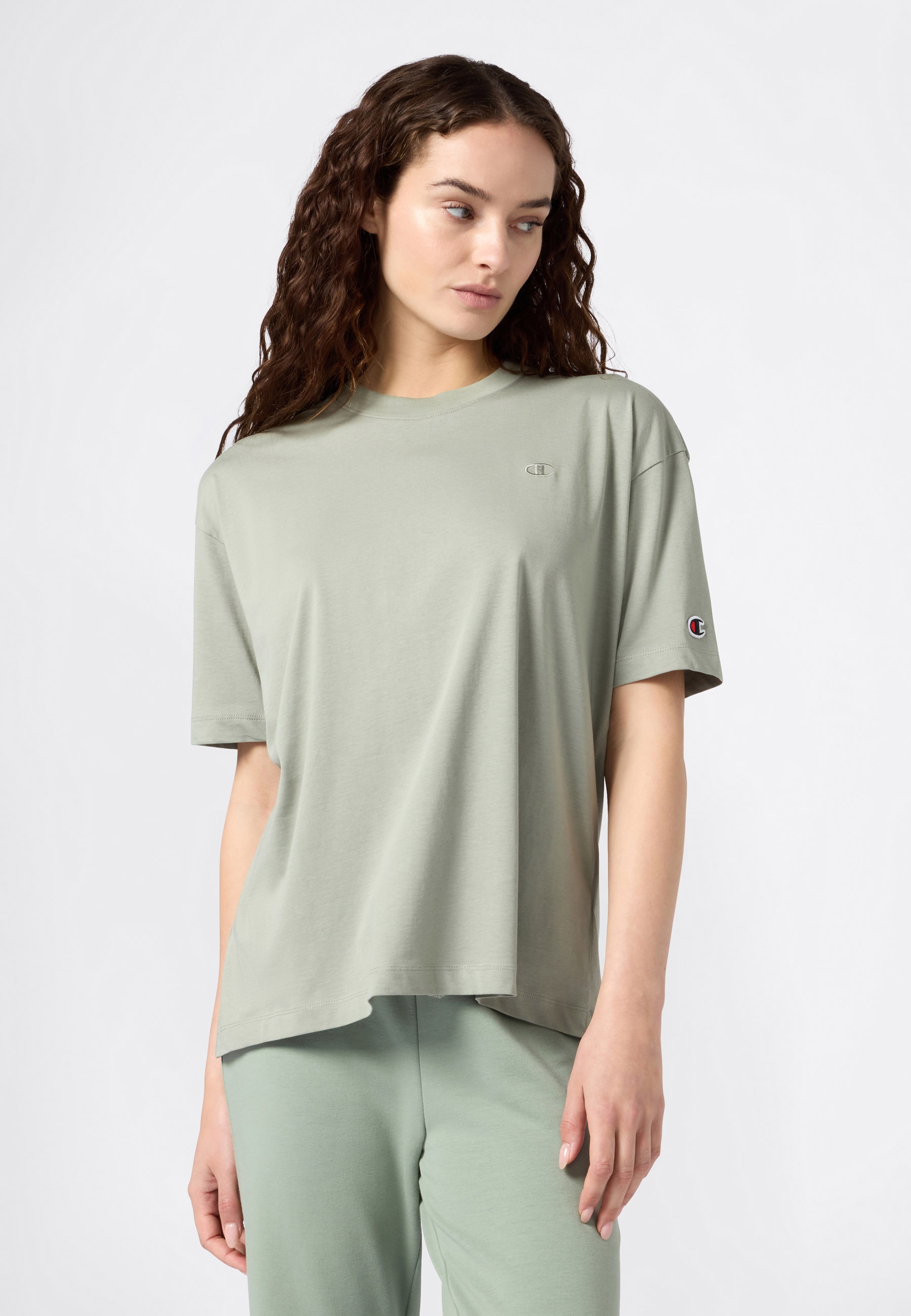 CHAMPION Damen T-Shirtecg, Gr. XL, Obermaterial: 100% Baumwolle, Shirts, für sportliche Aktivitäten, sportlicher Stil, aus Baumwolle