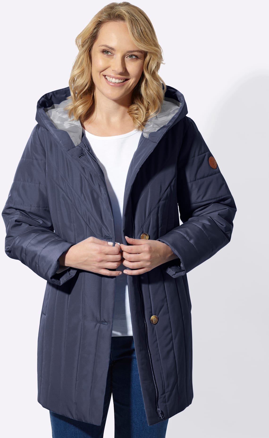 Classic Basics Steppjacke mit Kapuze