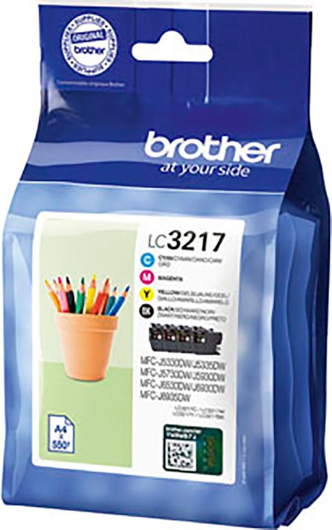 Brother Tintenpatrone »LC-3217 Value Pack«, (Packung, 4 St.)