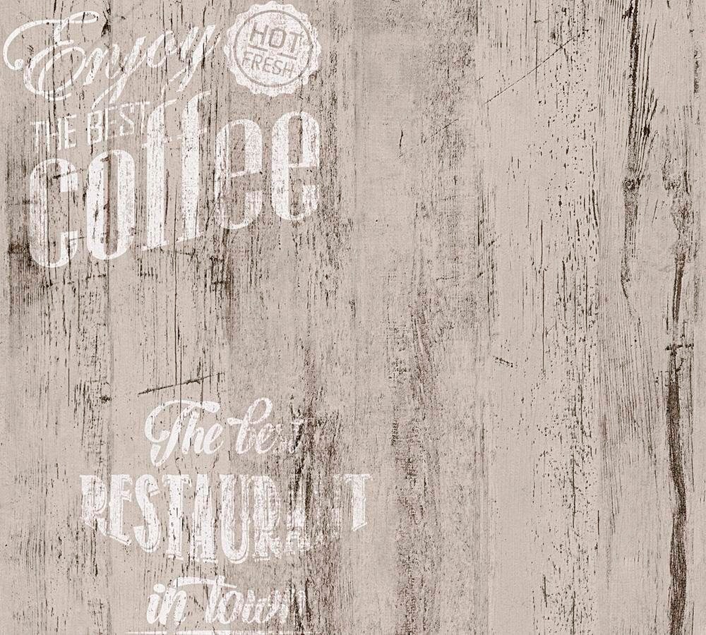 living walls Papiertapete »Simply Decor«, Landhaus Tapete Natur Grau Schwarz Weiß kaufen