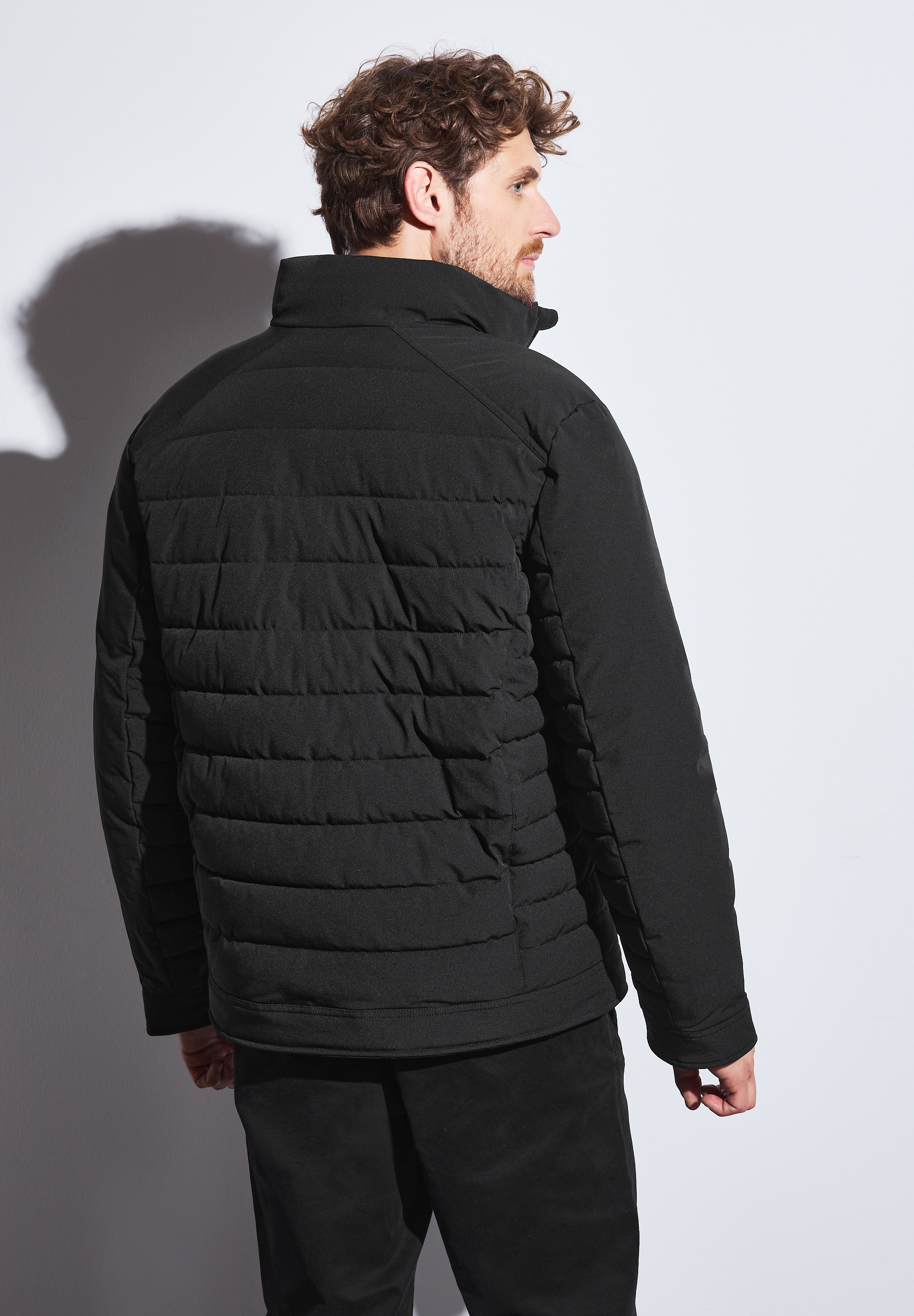 STREET ONE MEN Steppjacke ohne Kapuze im Biker Style günstig online kaufen