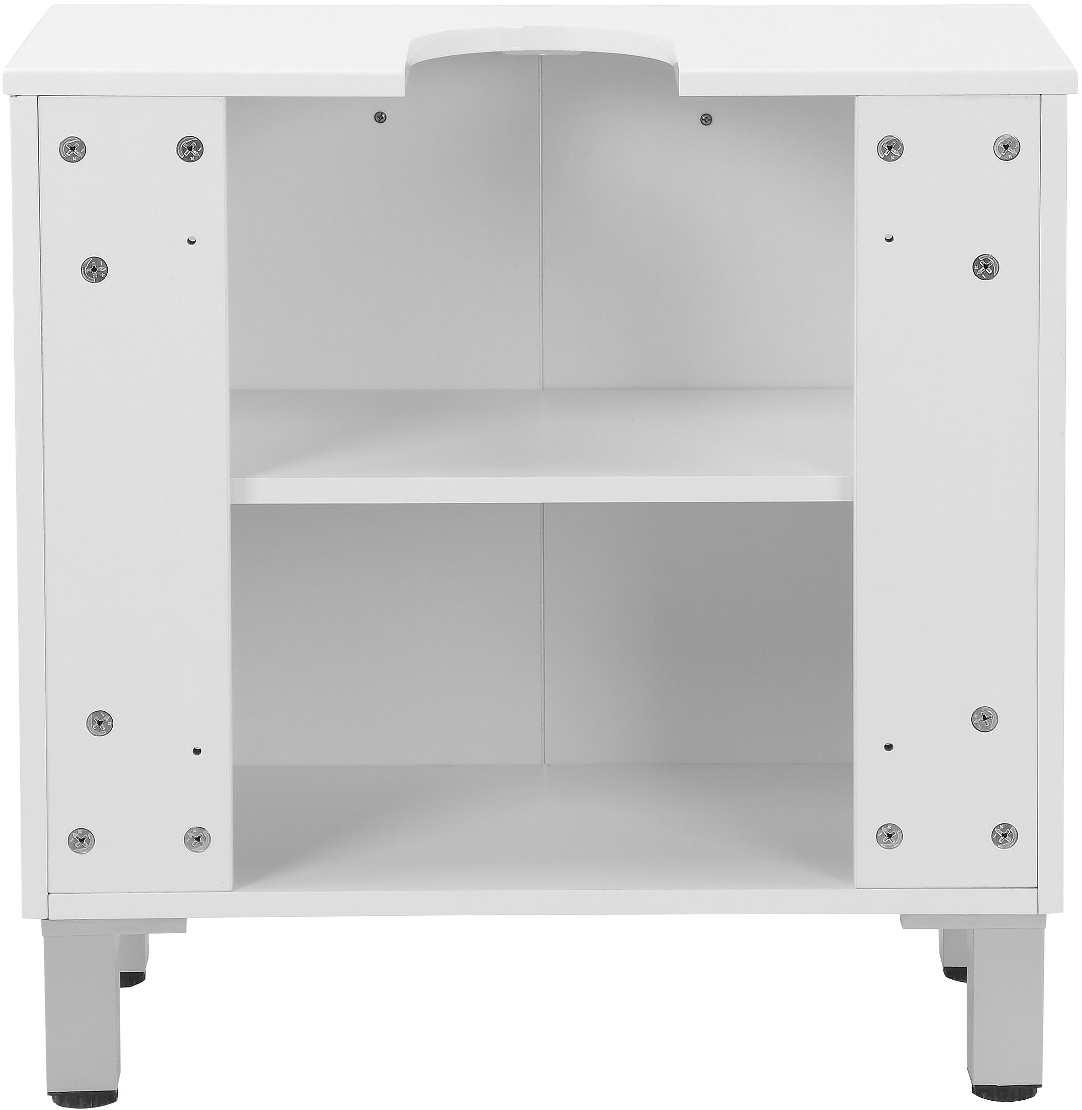 welltime Waschbeckenunterschrank »Florenz,Breite 60cm, 2 Tür, 2 Fächer, mit Siphonausschnitt, MDF-Front«, in verschiedenen Farben erhältlich, Badmöbel, Badschrank, Kommode, Bad