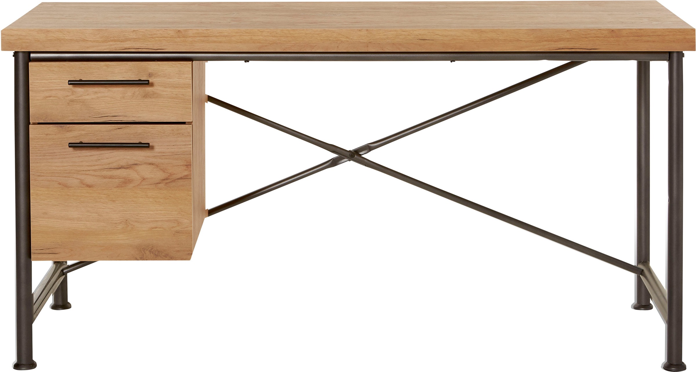 Jahnke Schreibtisch »CRAFT«, Schreibtisch im Industrie-Design, wechselseitig montierbar