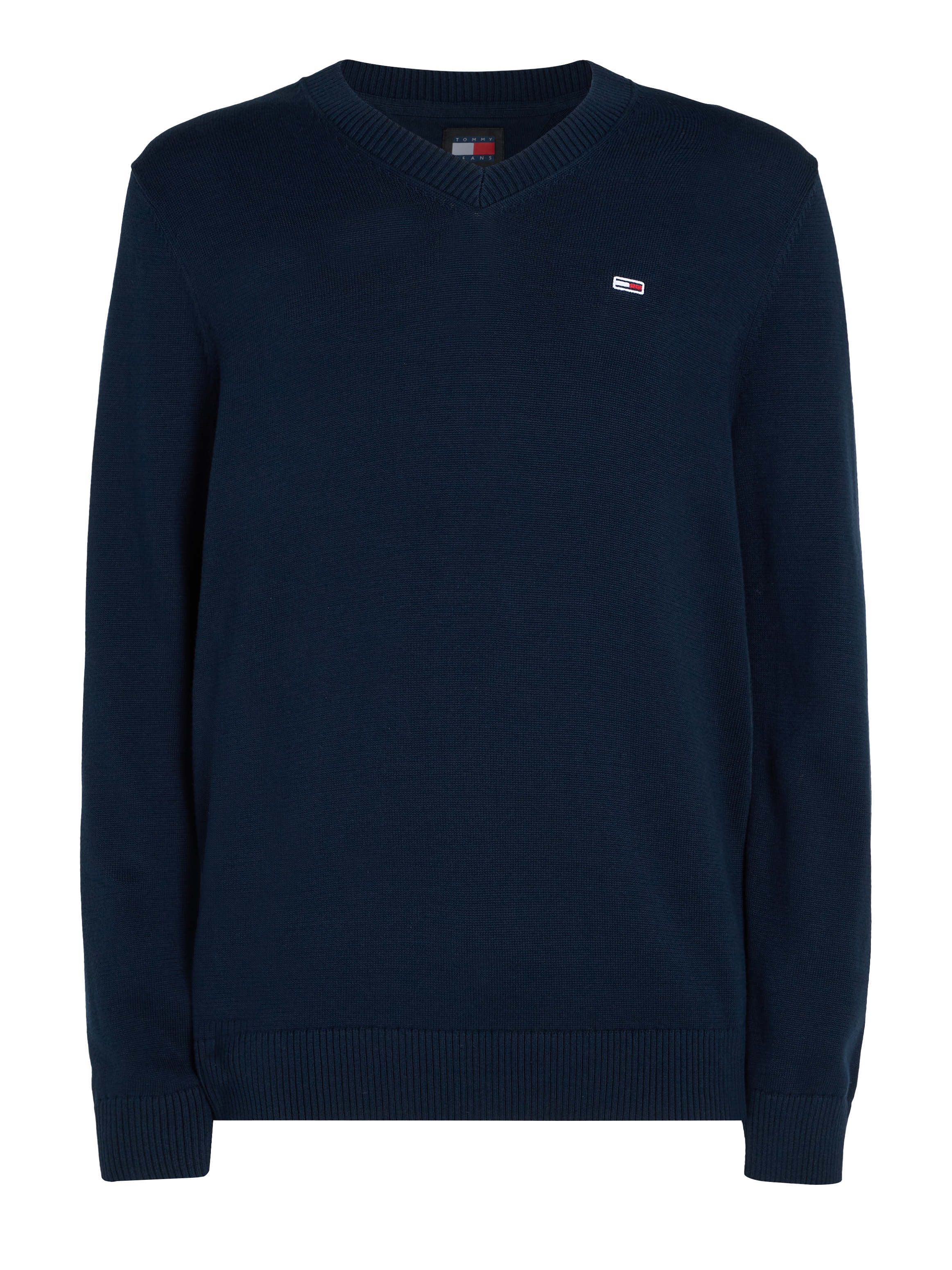 Tommy Jeans Sweatshirt »TJM SLIM V NECK ESSNTL SWEATER«, mit Logostickerei