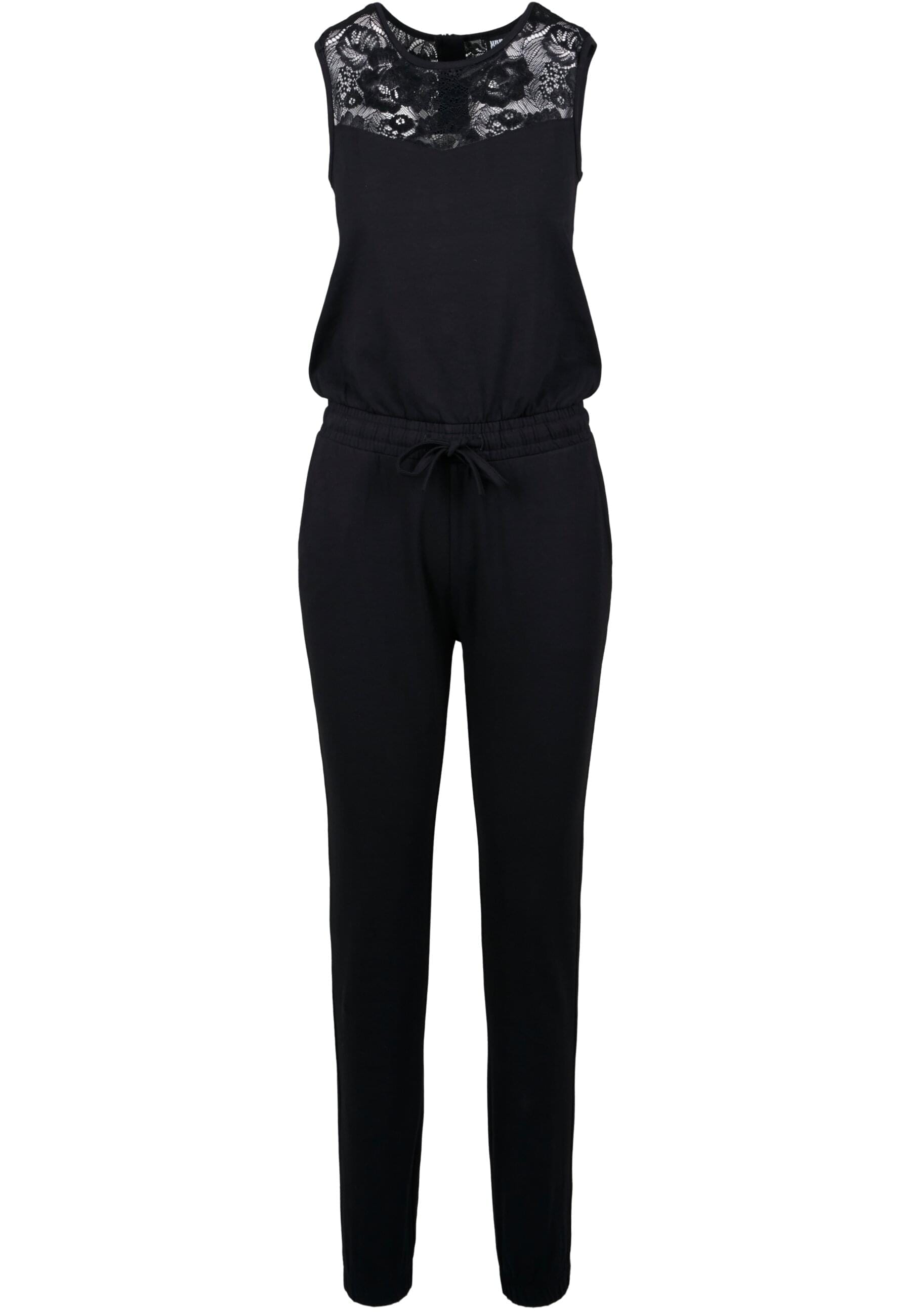 URBAN CLASSICS Jumpsuit »Urban Classics Damen Ladies Lace Block Jumpsuit«, (1 tlg.)