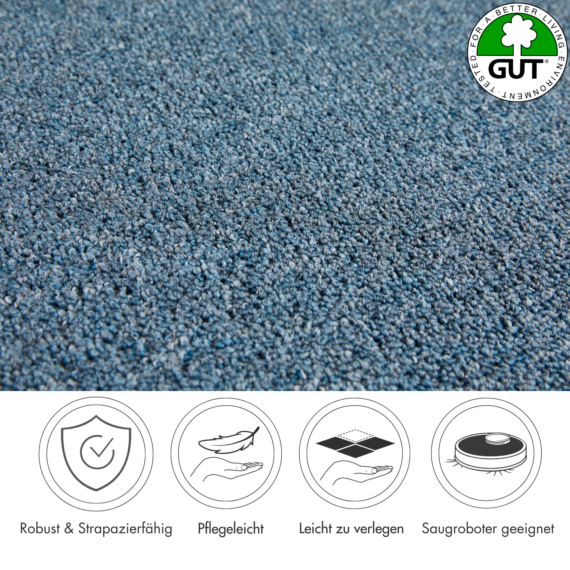 ANDIAMO Luton Fine Loop Carpet Blue 500x600cm 3