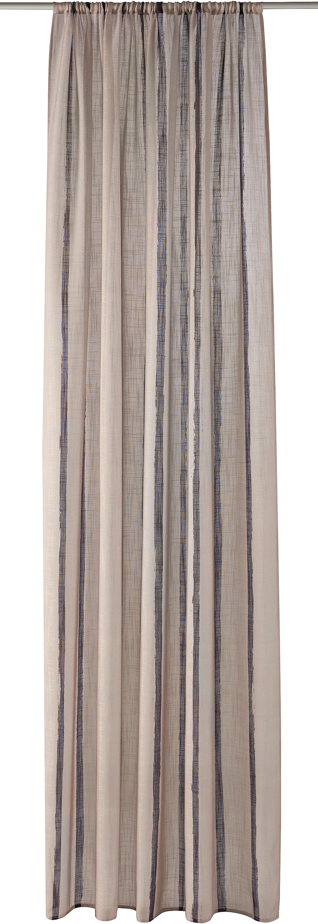 LeGer Home by Lena Gercke Gardine "Zayla" Stangendurchzug 1 Stk. tlg. Leinenoptik, Längsstreifen, Stangendurchzug, leichtes Material