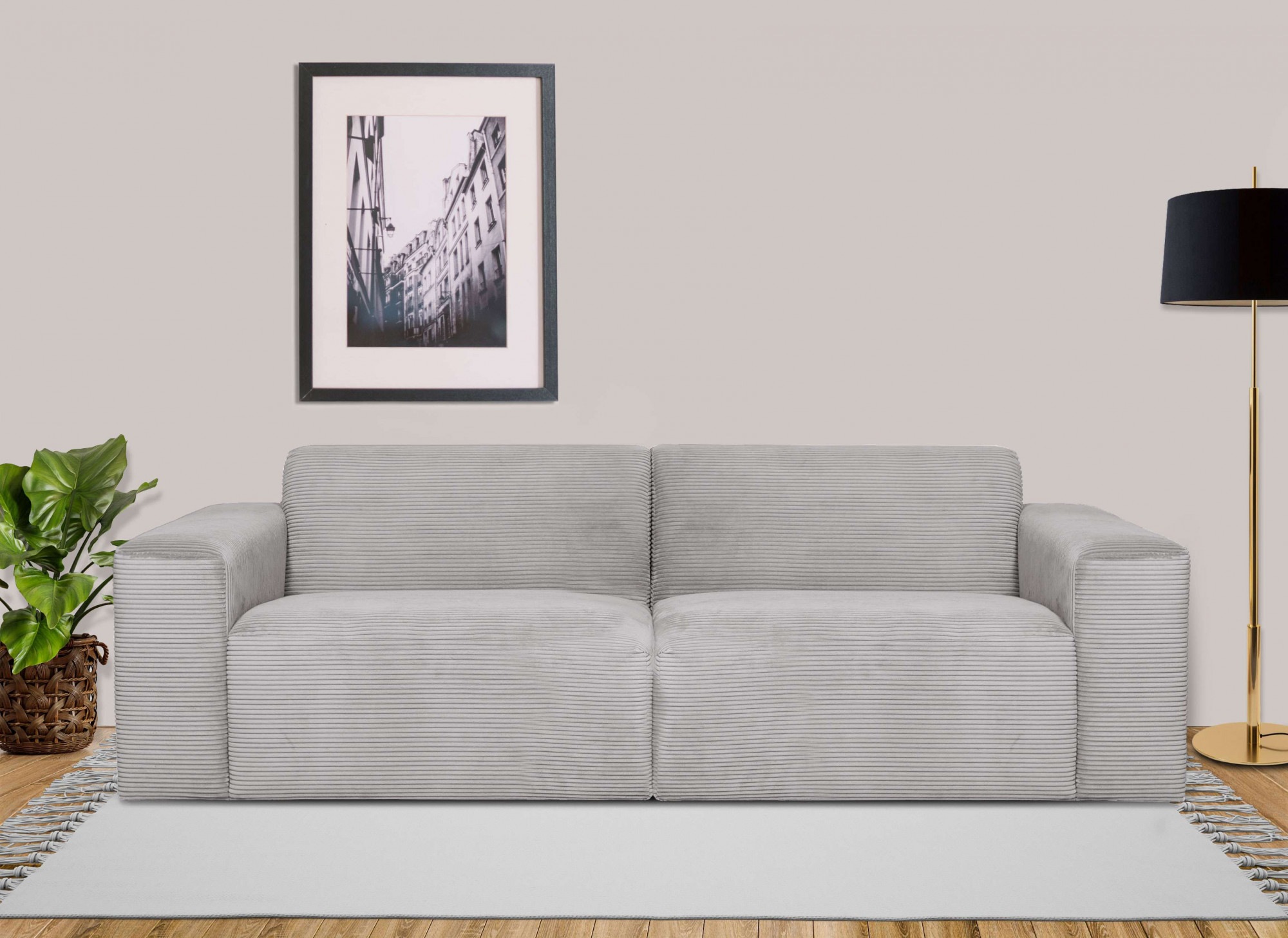 INOSIGN 3-Sitzer »Koa, 228 cm, Modulsofa in Webstoff, Cord«, Designsofa in Cord, weicher Lounge-Sitzkomfort