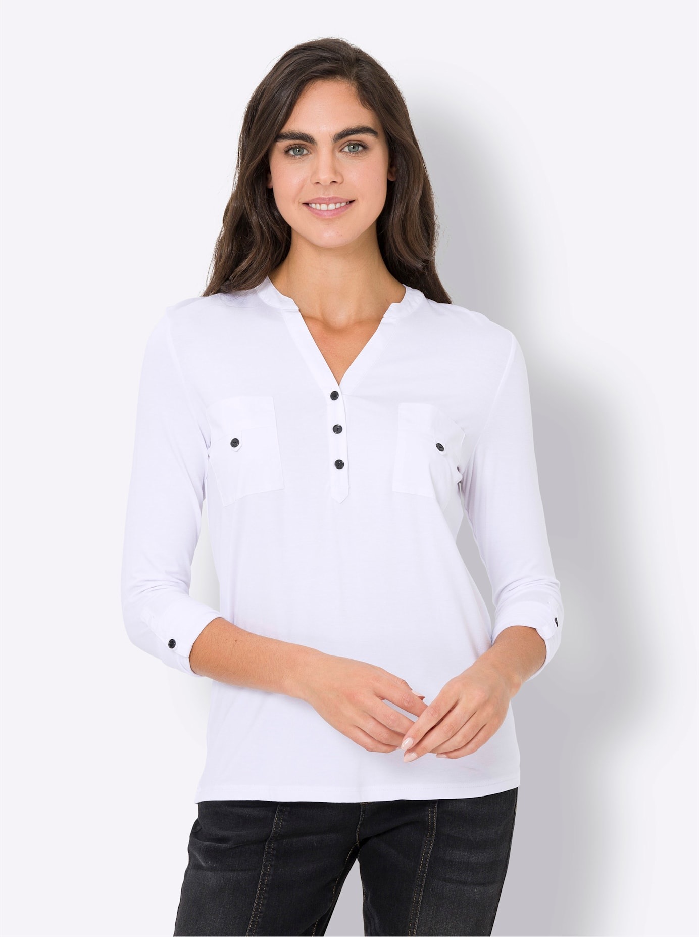 heine Langarmshirt "Shirtbluse" 1 Stk. tlg. günstig online kaufen