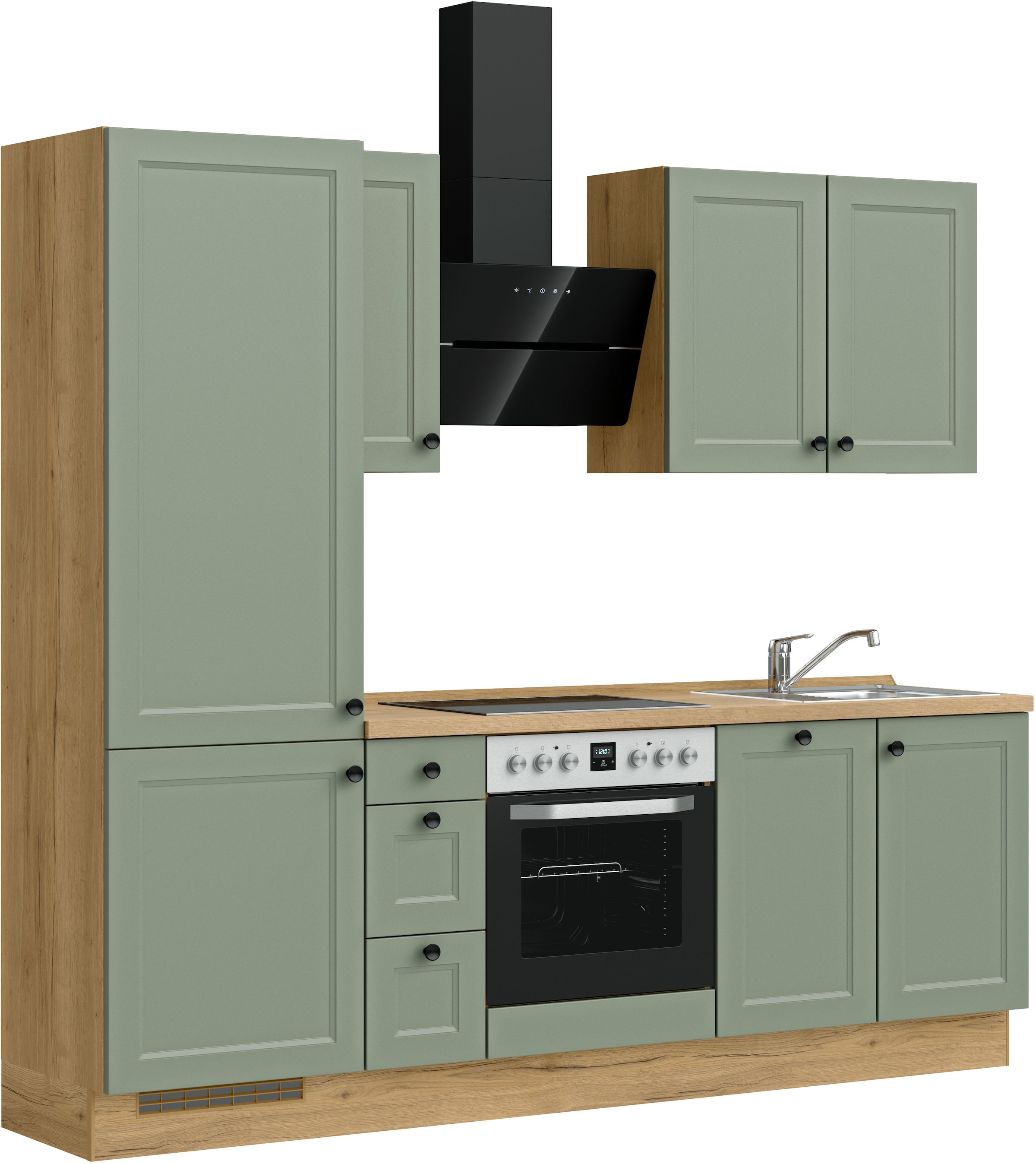 nobilia® Küchenzeile »"Cascada II"«, vormontiert, Breite 240 cm, Ausrichtung wählbar, wahlw. mit E-Geräten