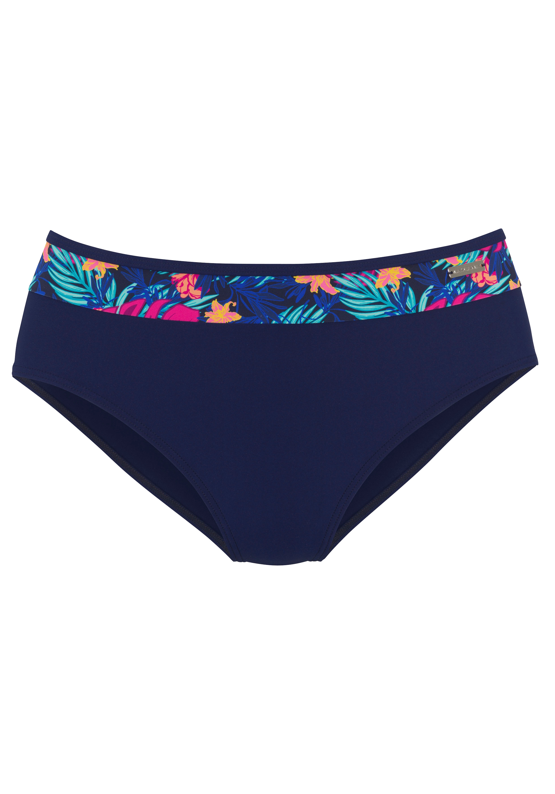 LASCANA Bikini-Hose, mit bedruckter Blende am Bund