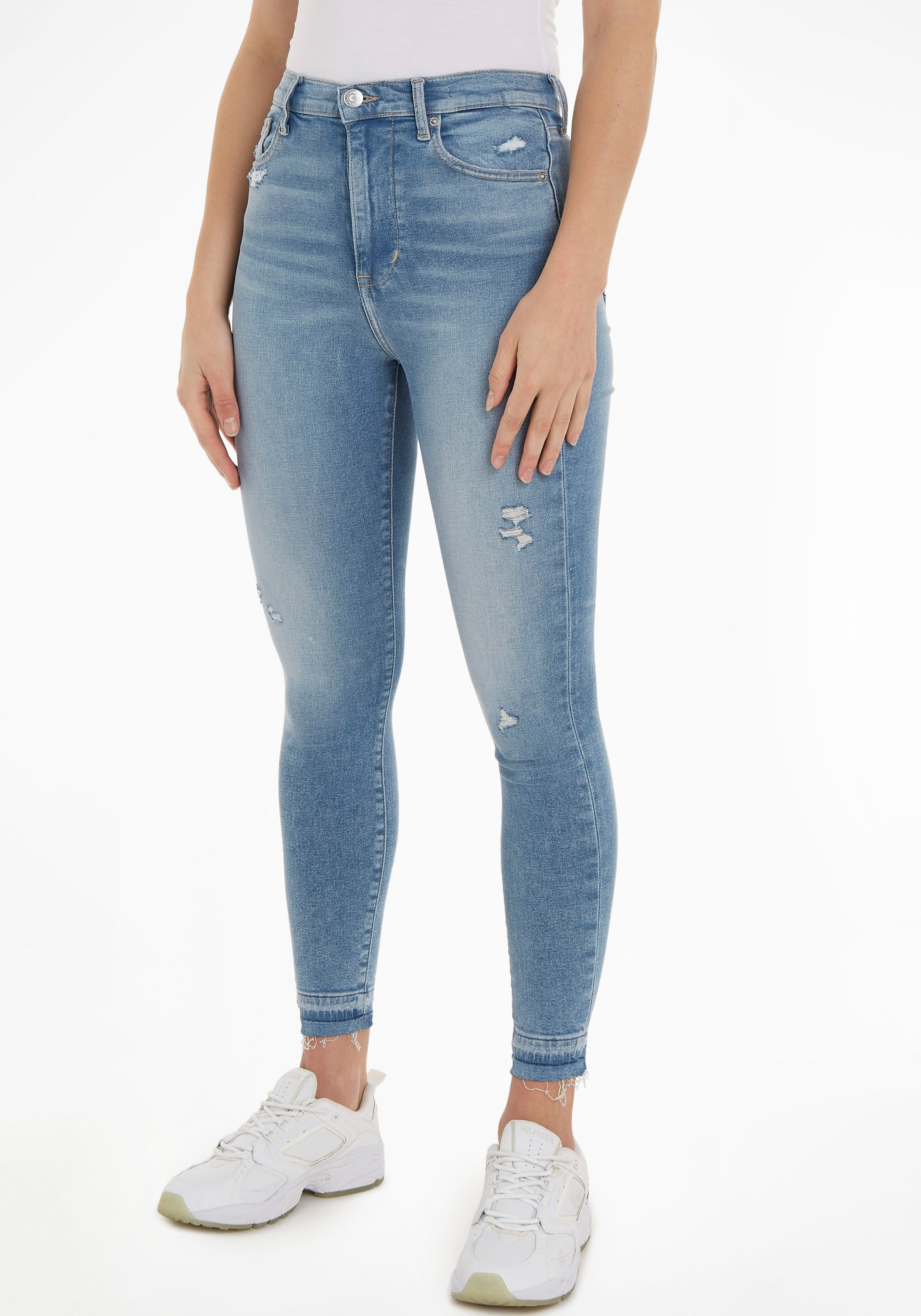 Tommy Jeans Skinny-fit-Jeans »SYLVIA HR SSKN mit ANK | Logobadge Logostickerei BAUR und CG7216«, für kaufen