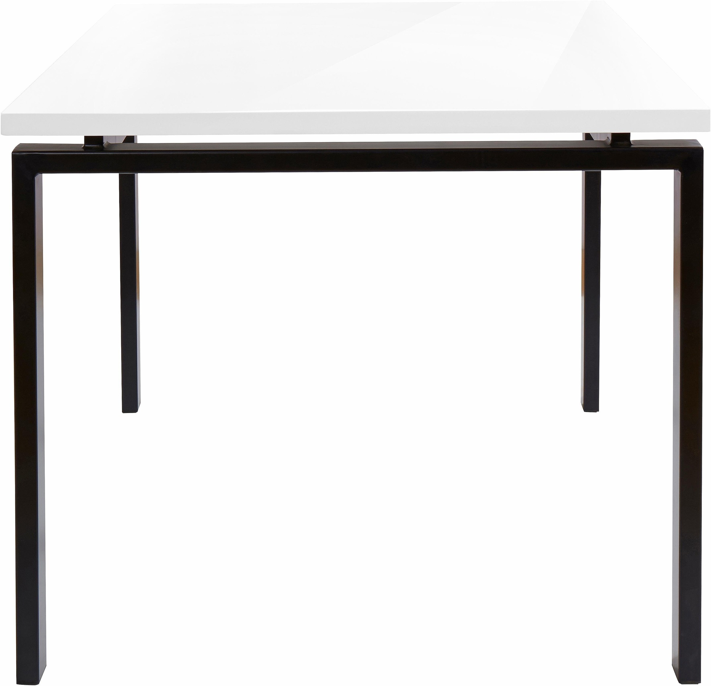 Esstisch OTTO HOME, weiß (weiß hochglanz, schwarz), B:120cm H:75cm T:90cm, Tische, Esstisch, Breite 120 oder 160 cm 3
