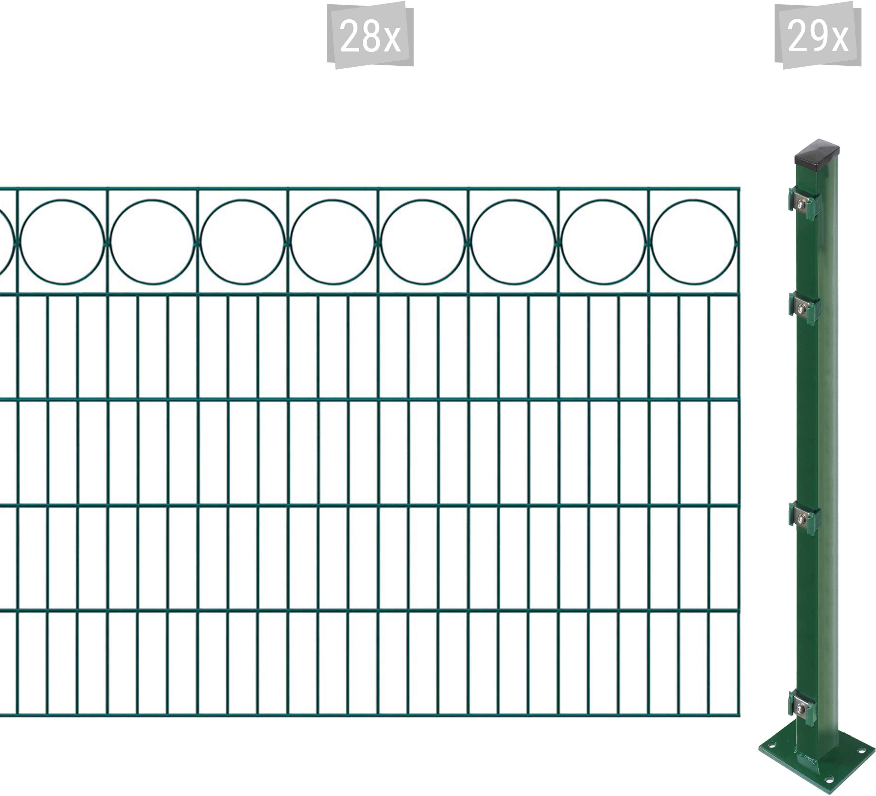 Arvotec Doppelstabmattenzaun "EASY 100 zum Aufschrauben "Ring" mit Zierleiste" Zaunhöhe 100 cm, Zaunlänge 2 - 60 m