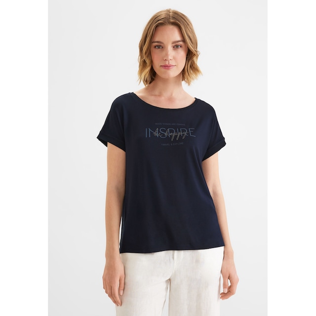 STREET ONE T-Shirt, mit Glitzer-Detail kaufen | BAUR