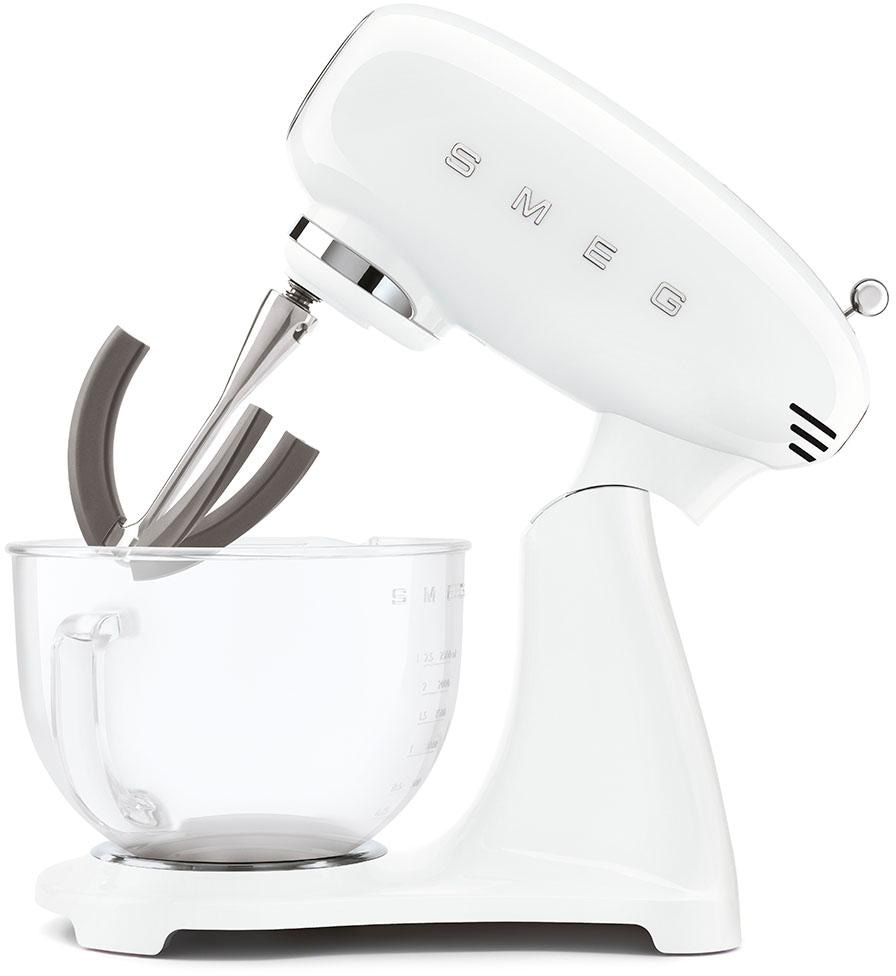 Smeg Küchenmaschine »SMF13WHEU Weiß«, Glasrührschüssel mit ergonomischem Griff