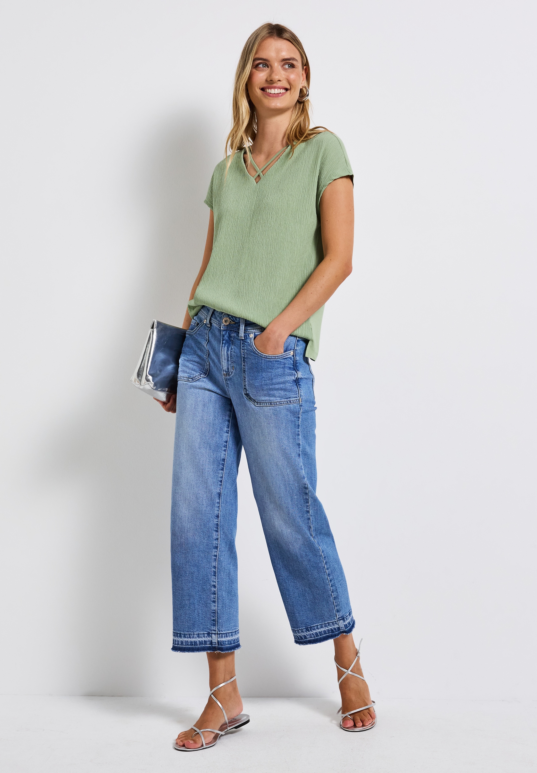 STREET ONE Shirttop, mit Struktur