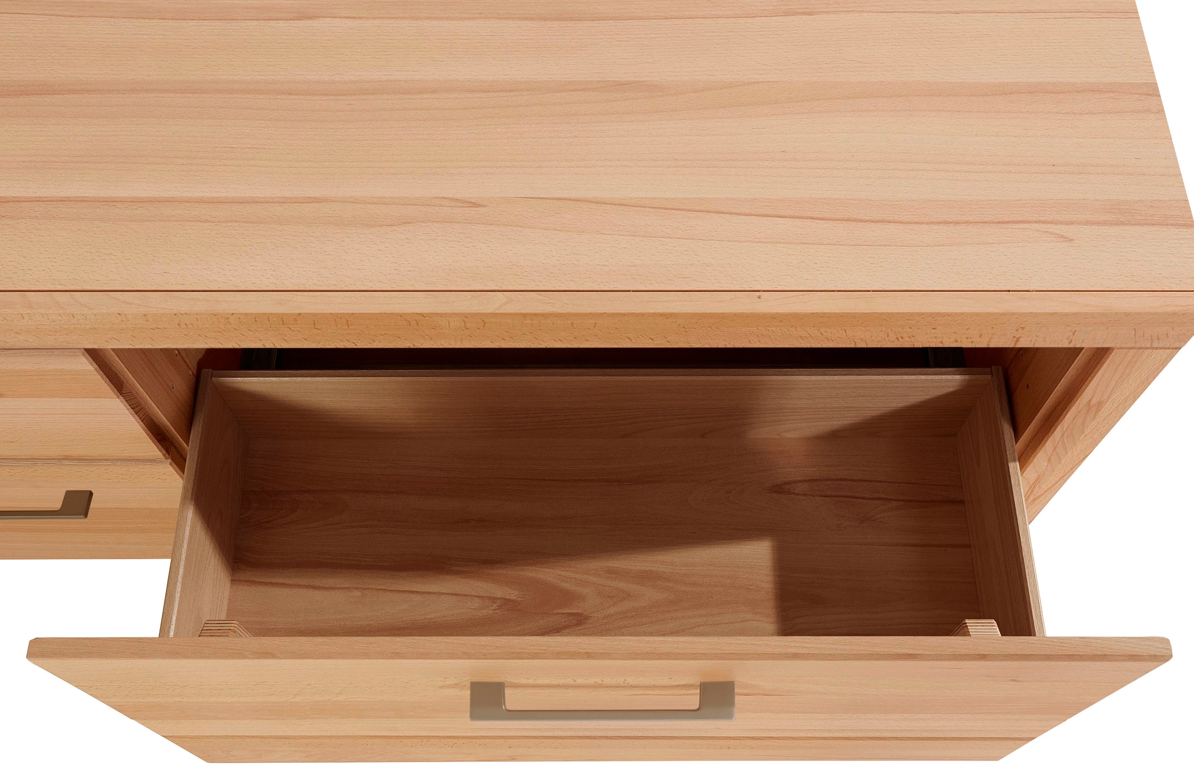 VOGL Möbelfabrik Lowboard »1237«, Massivholzfront, Breite ca. 211 cm, mit Softclose Funktion