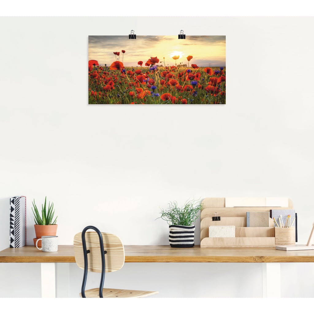 Artland Wandbild »Mohnblumen«, Blumen, (1 St.)