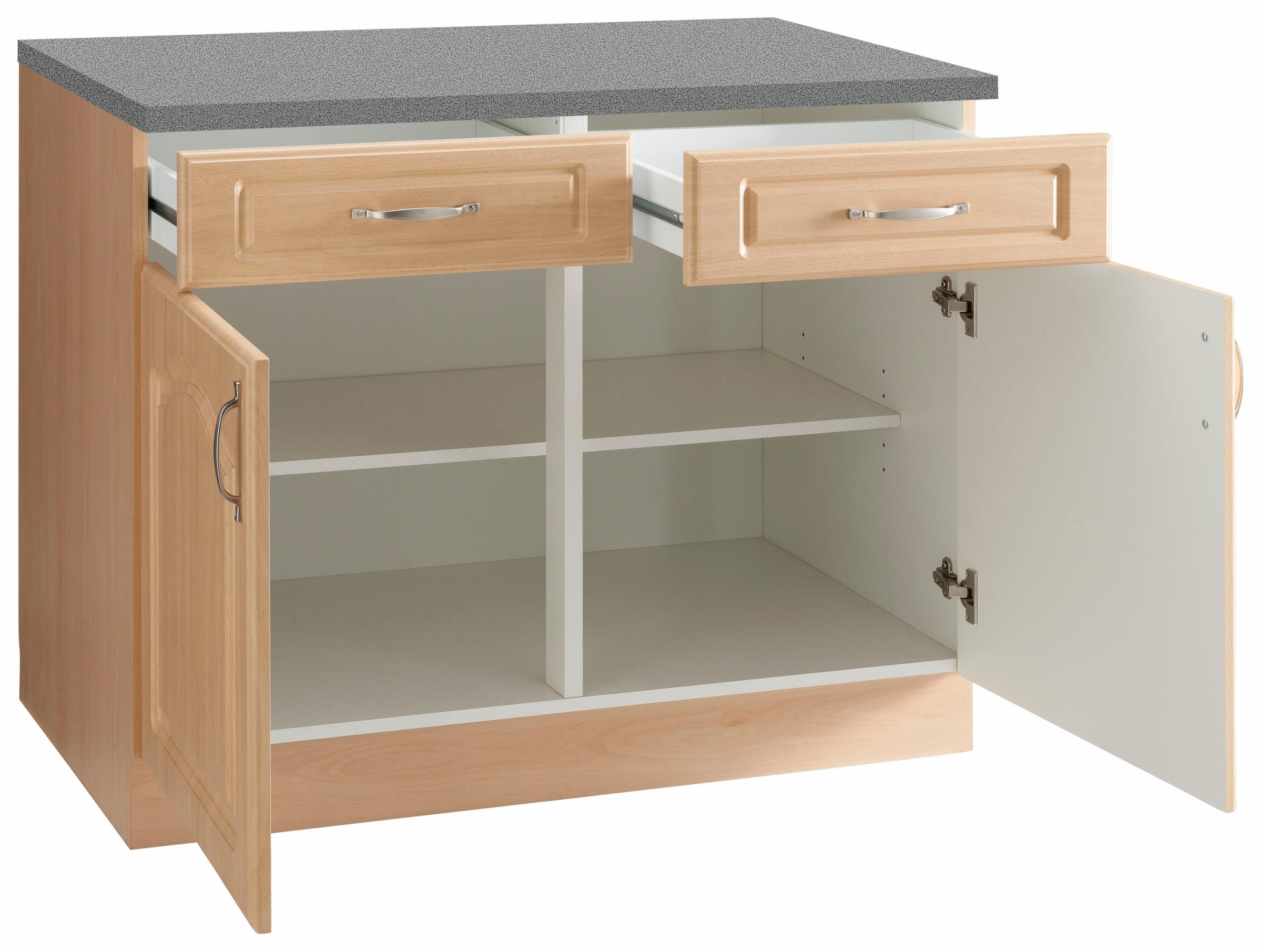 wiho Küchen Unterschrank »Linz«, 100 cm breit, in Landhaus-Optik