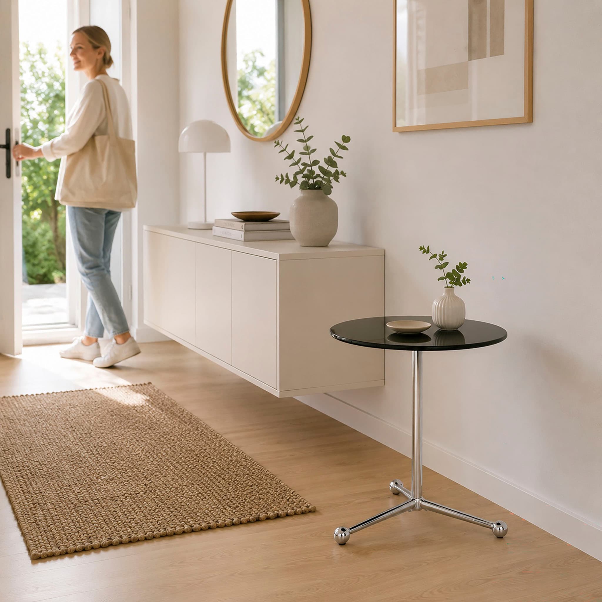 HAKU Beistelltisch »Sofatisch, Wohnzimmertisch« 1 Stk. tlg. rund - aus Metall Silber - Ø/H 45/50 cm