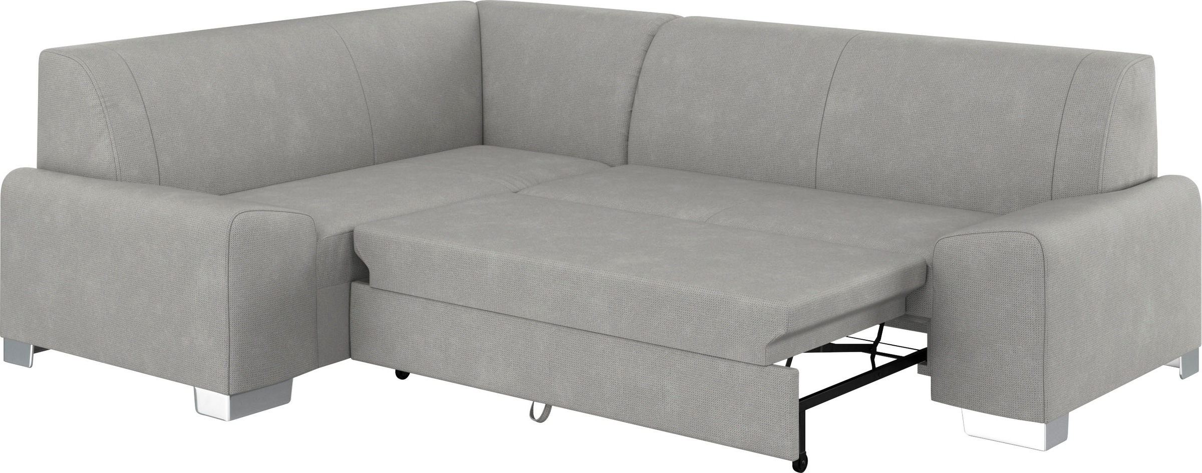 DOMO collection Ecksofa »Anzio in kubischer Formensprache, flache Armlehnen, L-Form«, Wahlweise mit Bettfunktion und Federkern für hohen Sitzkomfort